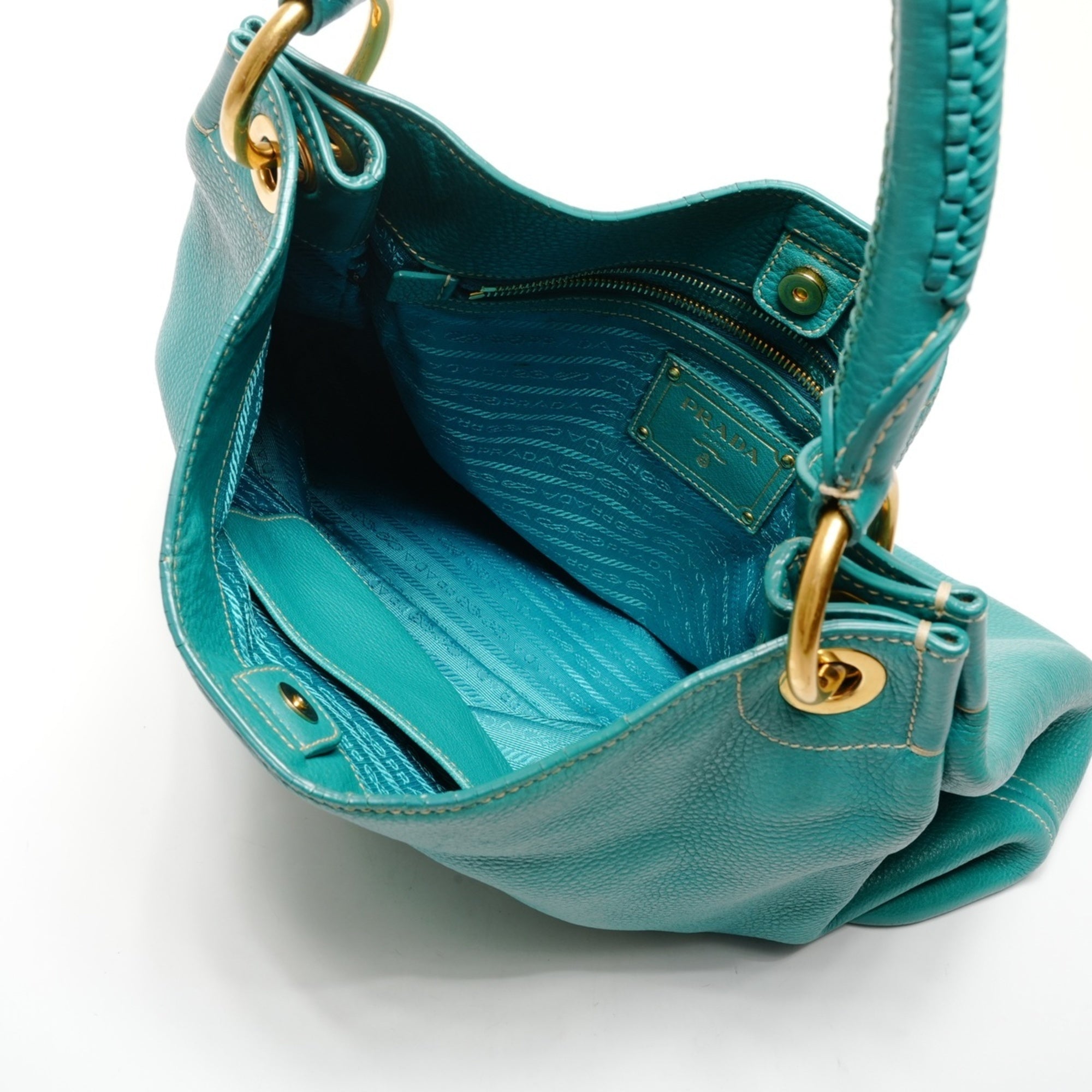 Prada Green Shoulder Bag (Pre-Owned)