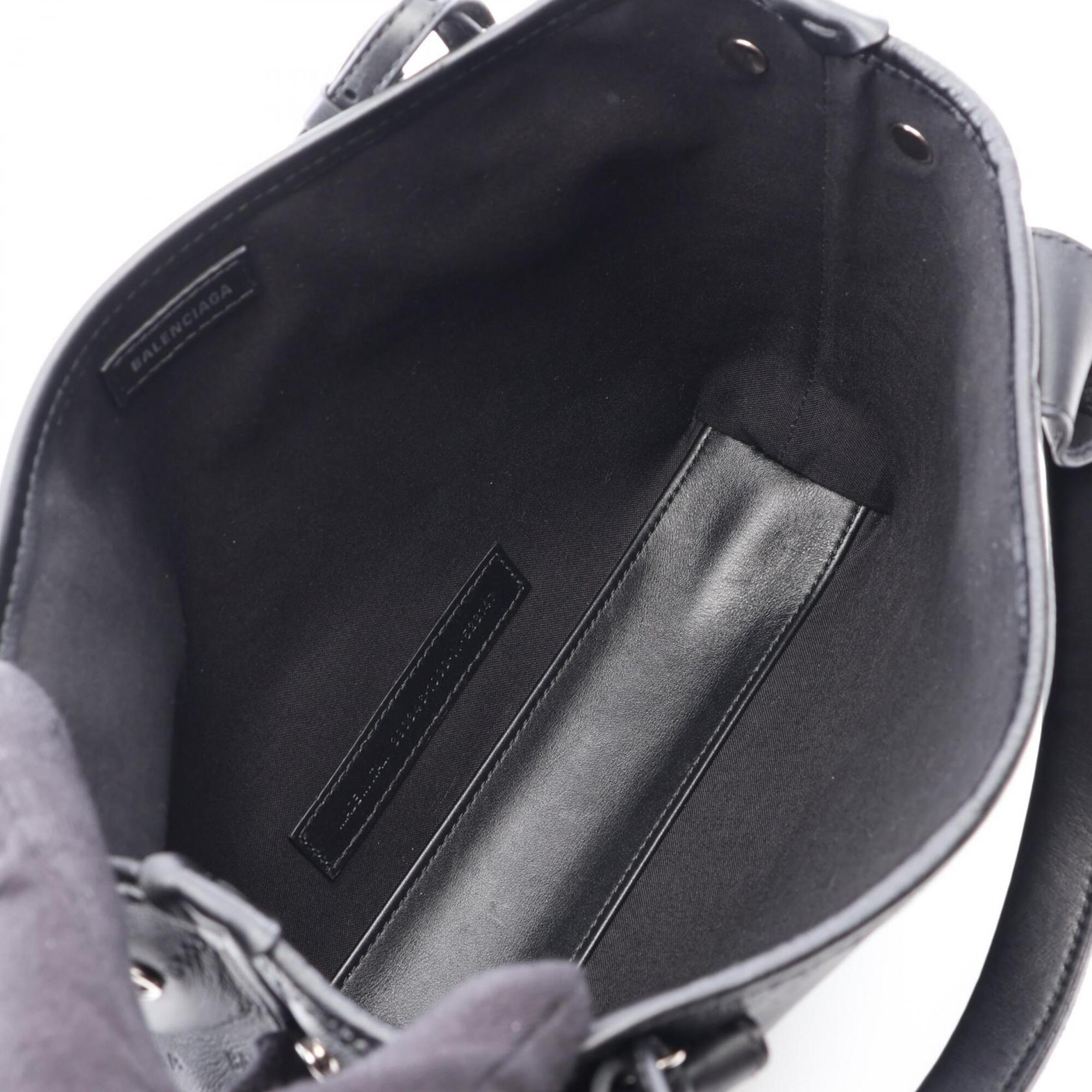 Balenciaga Black Leather Handbag Pouch (Pre-Owned)