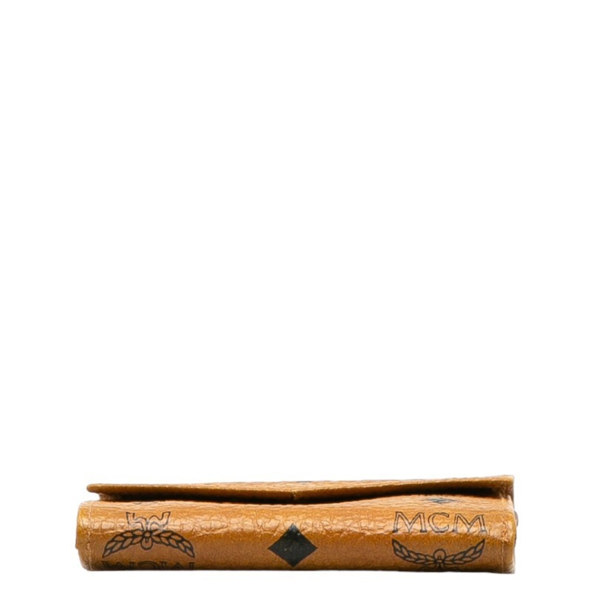 Mcm Brown Pvc Leather Wallet (Tri-Fold) (Pre-Owned)