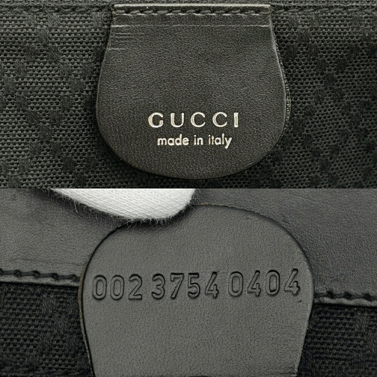 Gucci Black Nylon Leather Tote Bag (Pre-Owned)