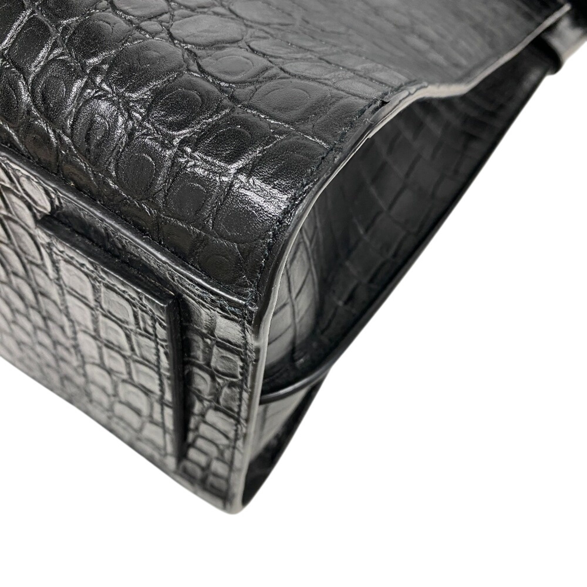 Yves Saint Laurent Black Leather Handbag Shoulder Bag (Pre-Owned)