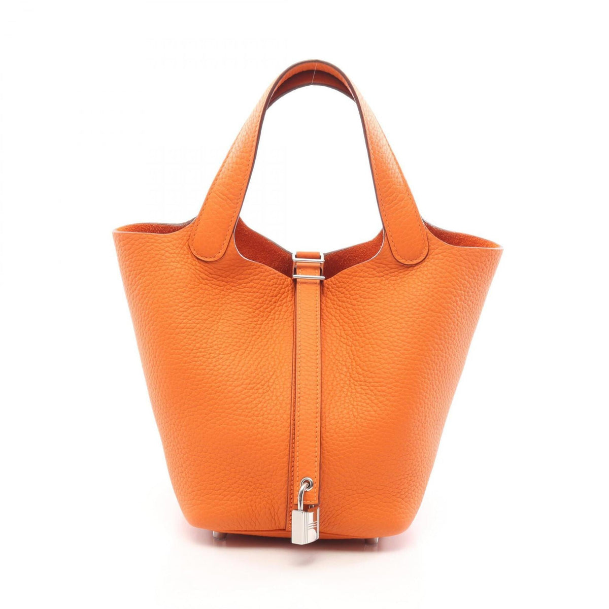 Hermes Orange Taurillon Clemence Leather Leather Handbag (Pre-Owned)