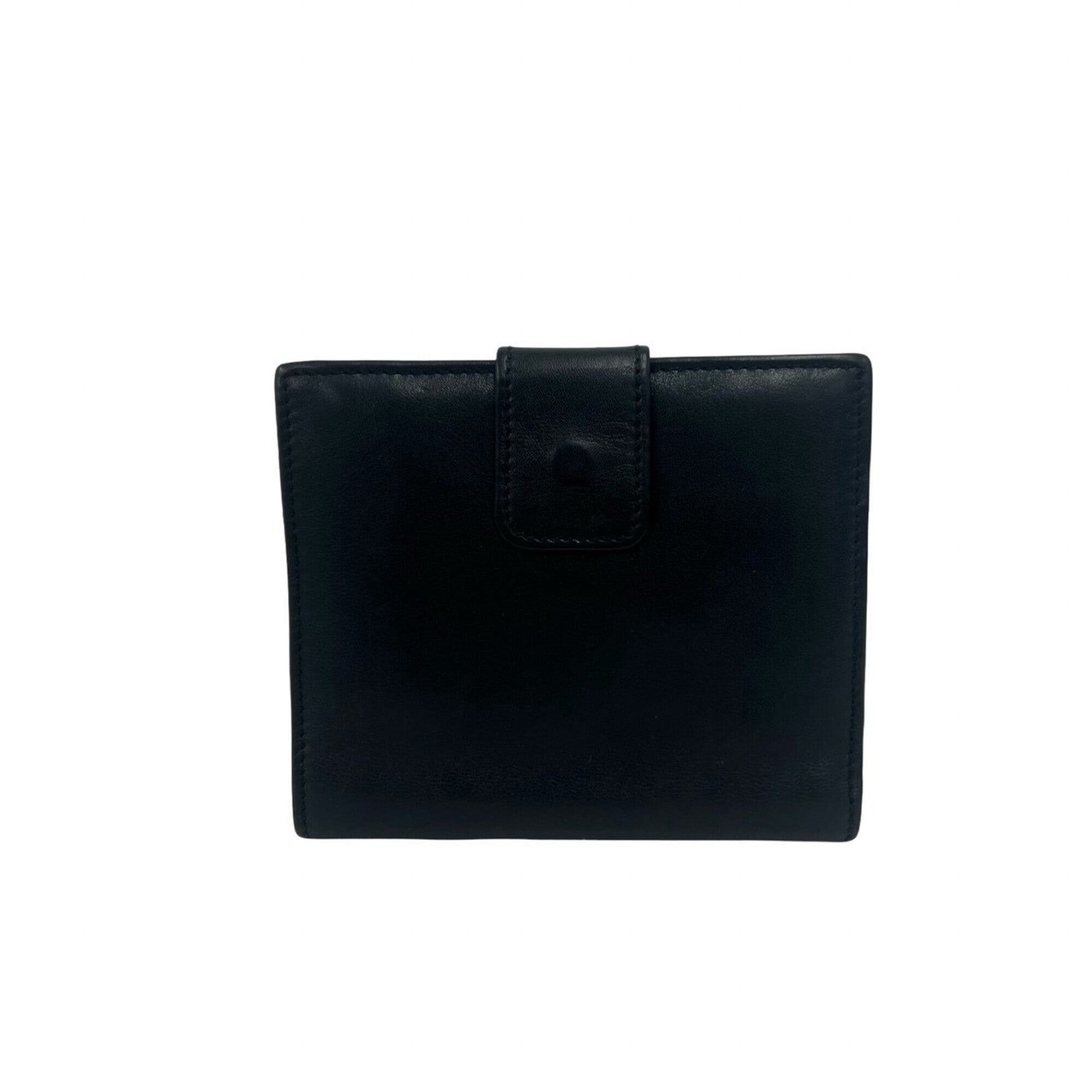 Gucci Navy Leather Bamboo Wallet (Bi-Fold) (Pre-Owned)