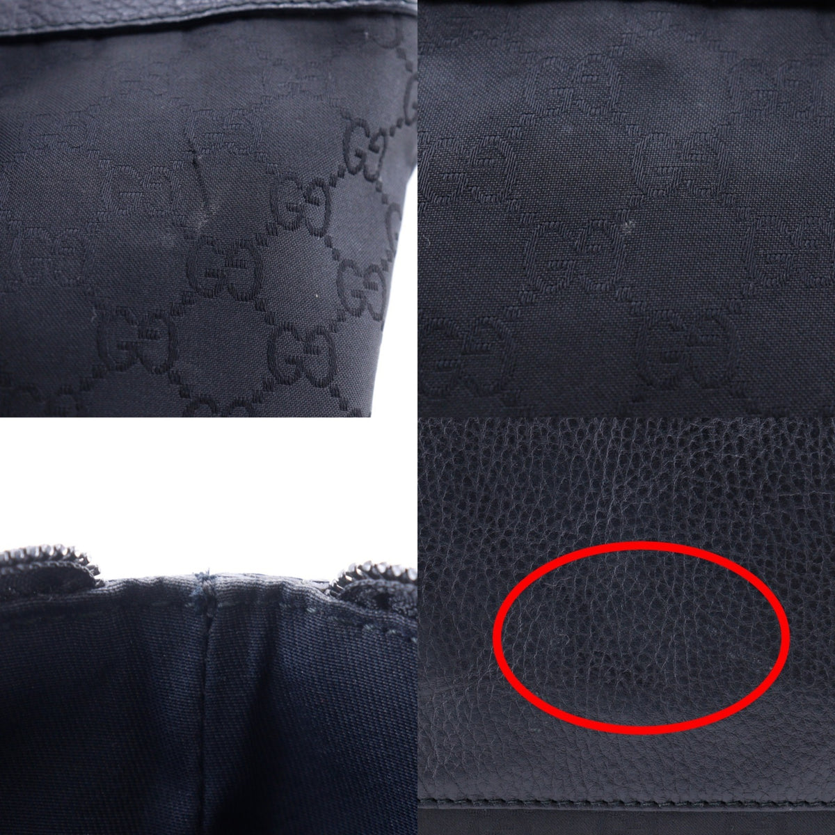 Gucci Black Nylon Canvas Tote Bag (Pre-Owned)