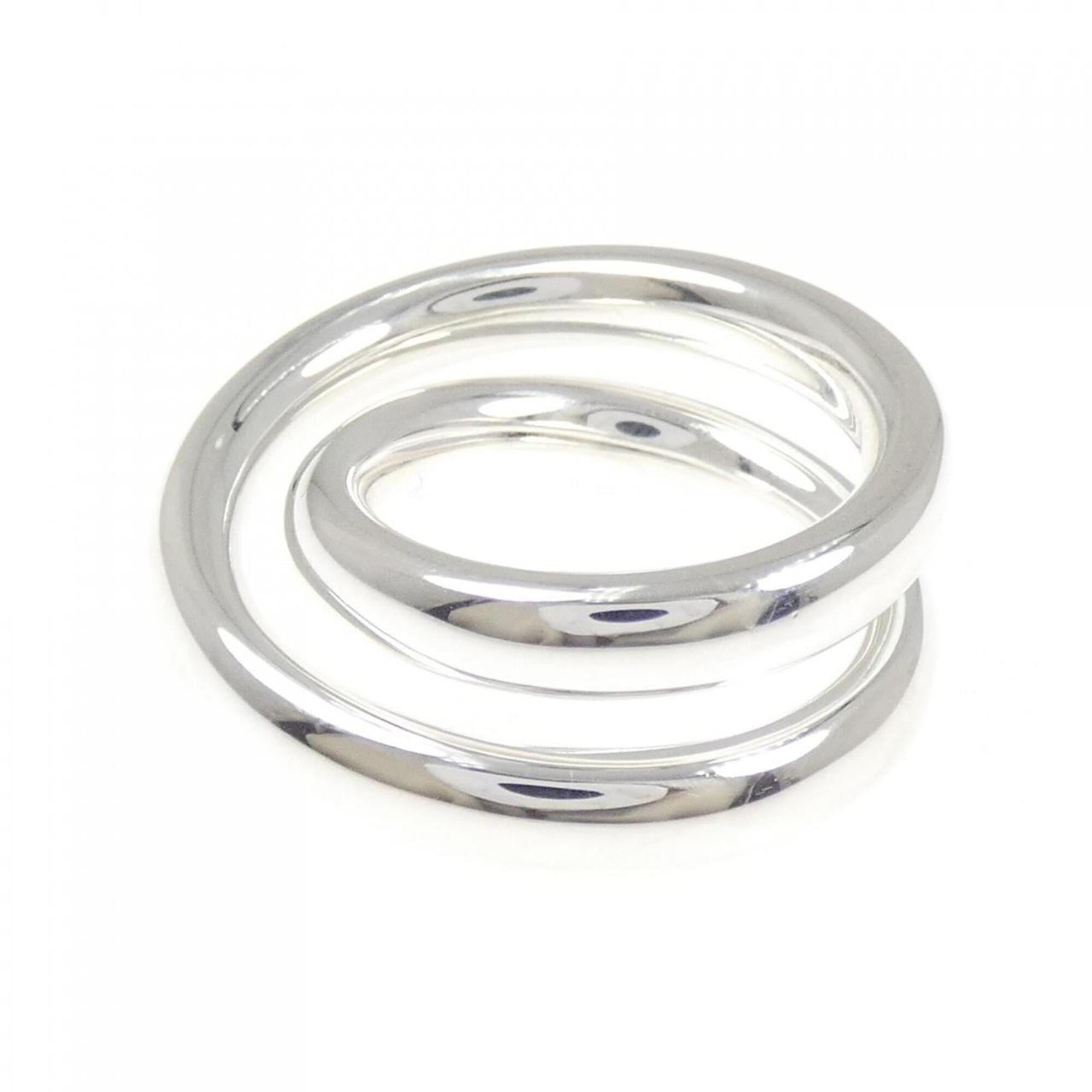 Hermes Silver 925 Band Ring (Pre-Owned)