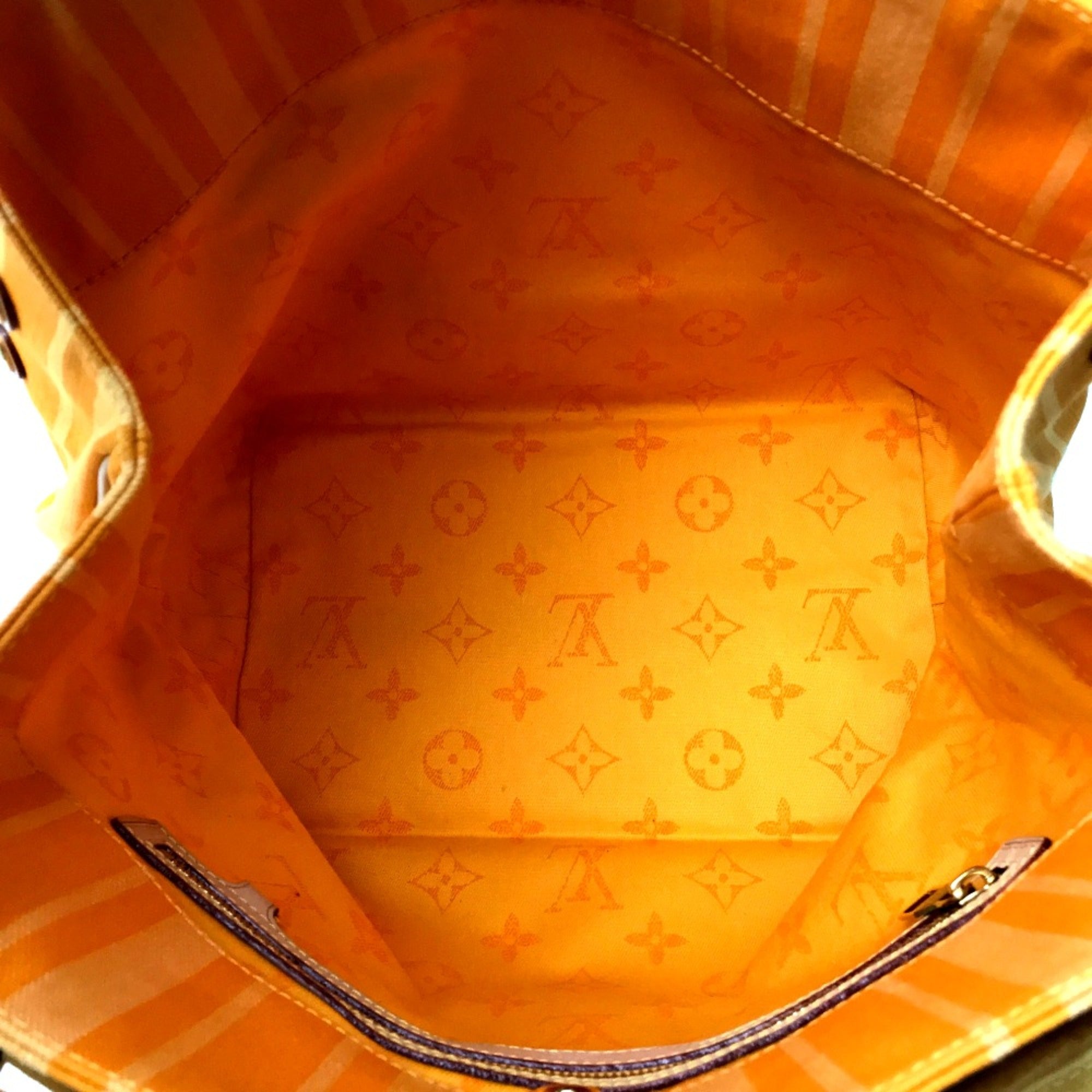 Louis Vuitton Yellow Cloth Tote Bag (Pre-Owned)
