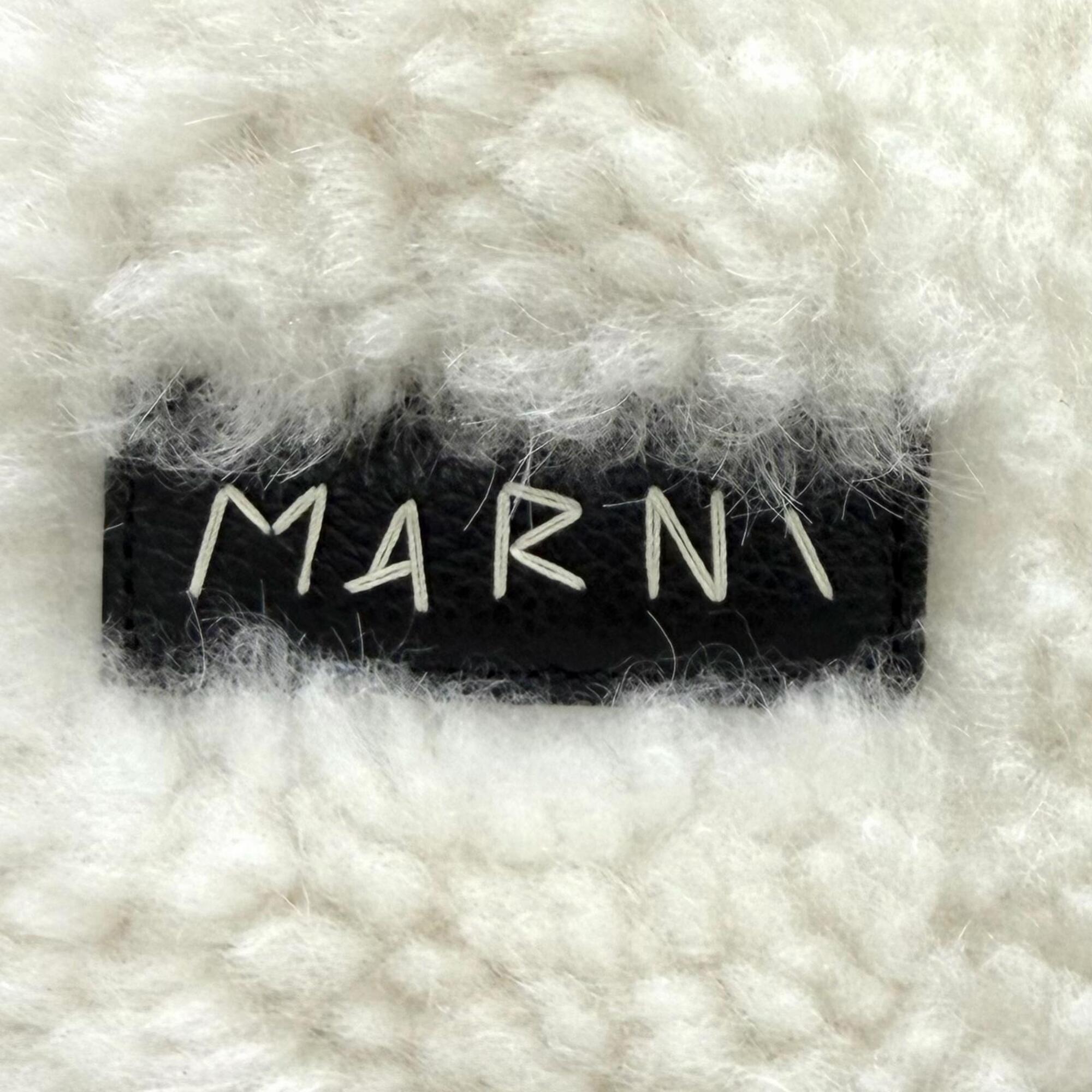 Marni Black Off-White Fur Leather Shoulder Bag (Pre-Owned)