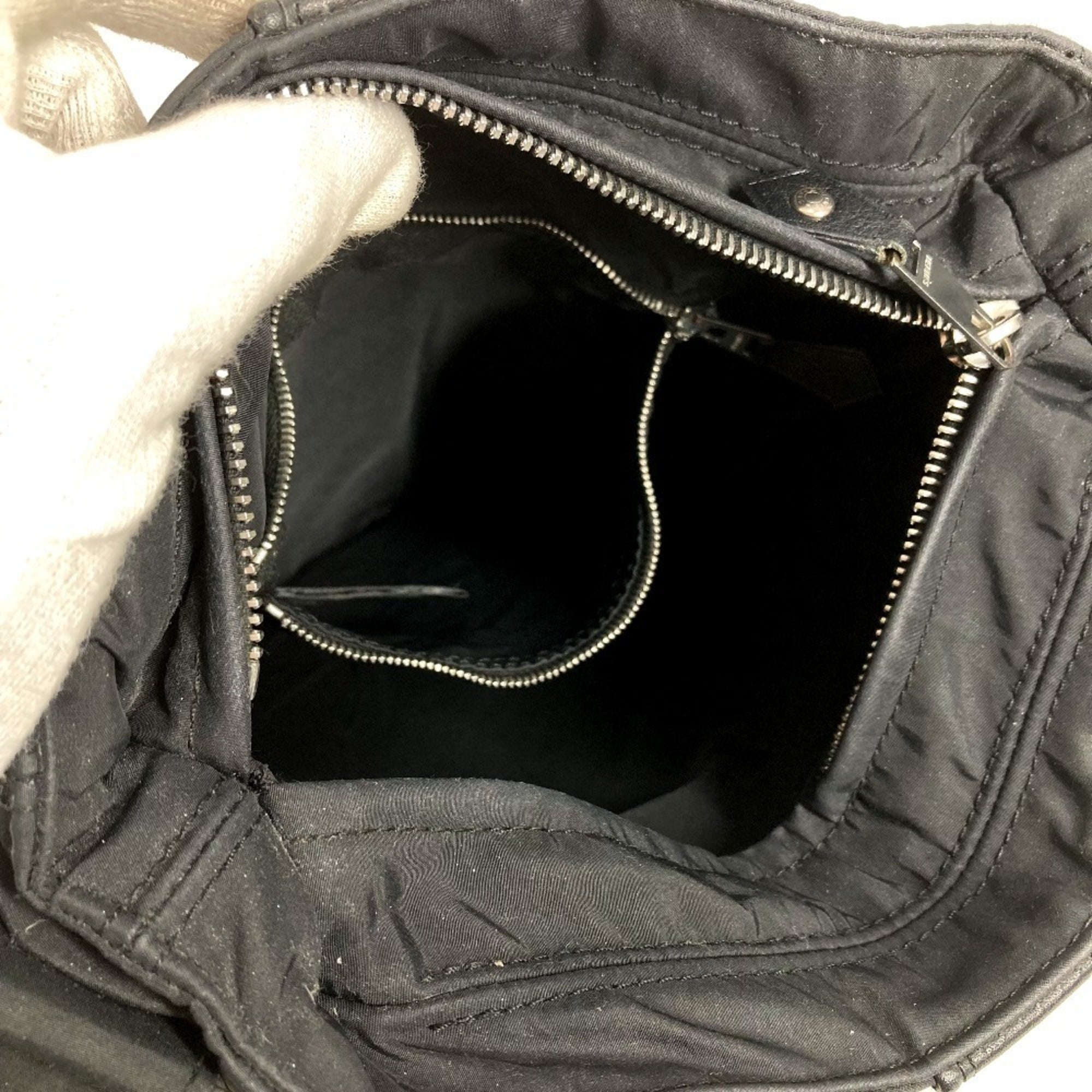 Hermes Black Nylon Pochette Shoulder Bag (Pre-Owned)