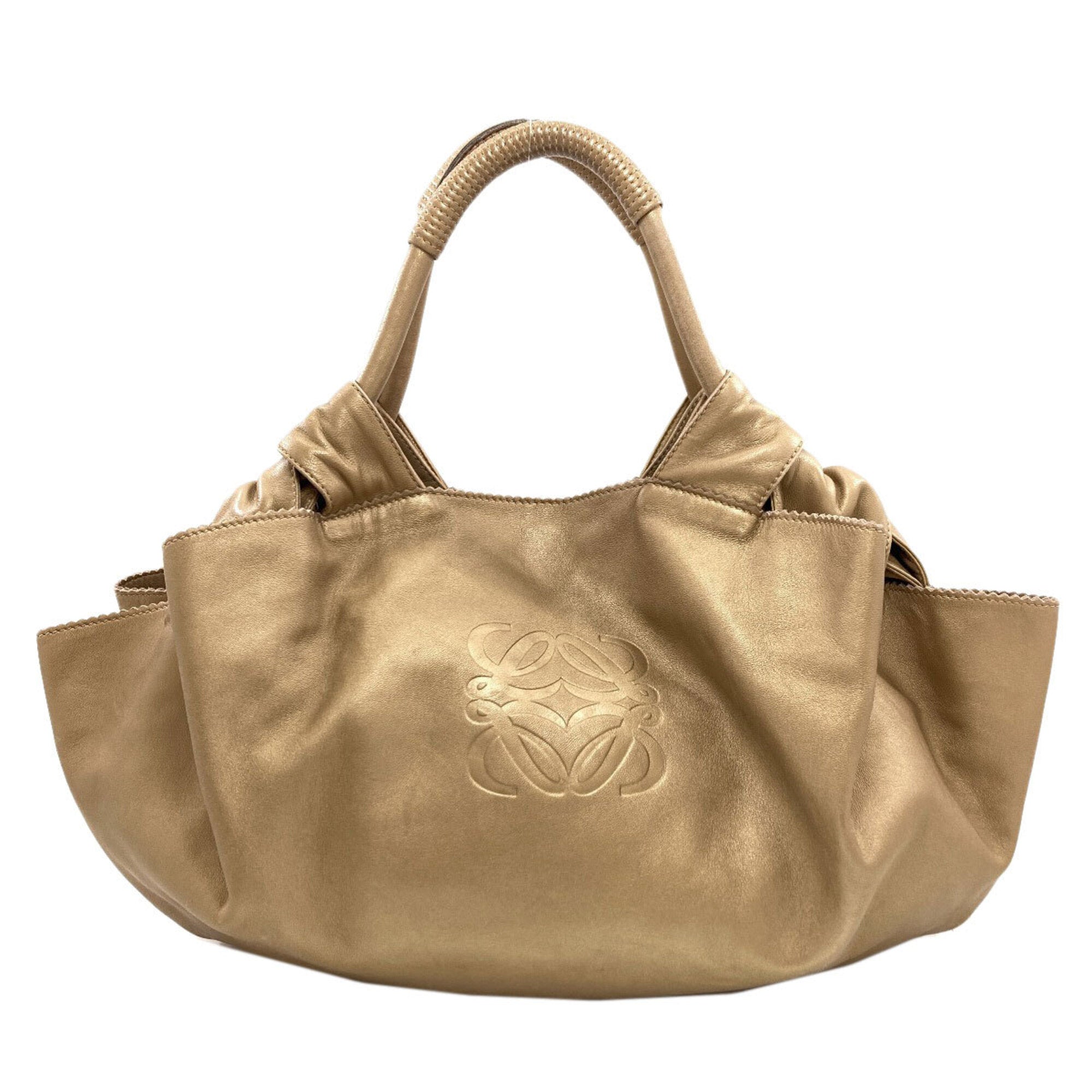Loewe Gold Leather Handbag (Pre-Owned)