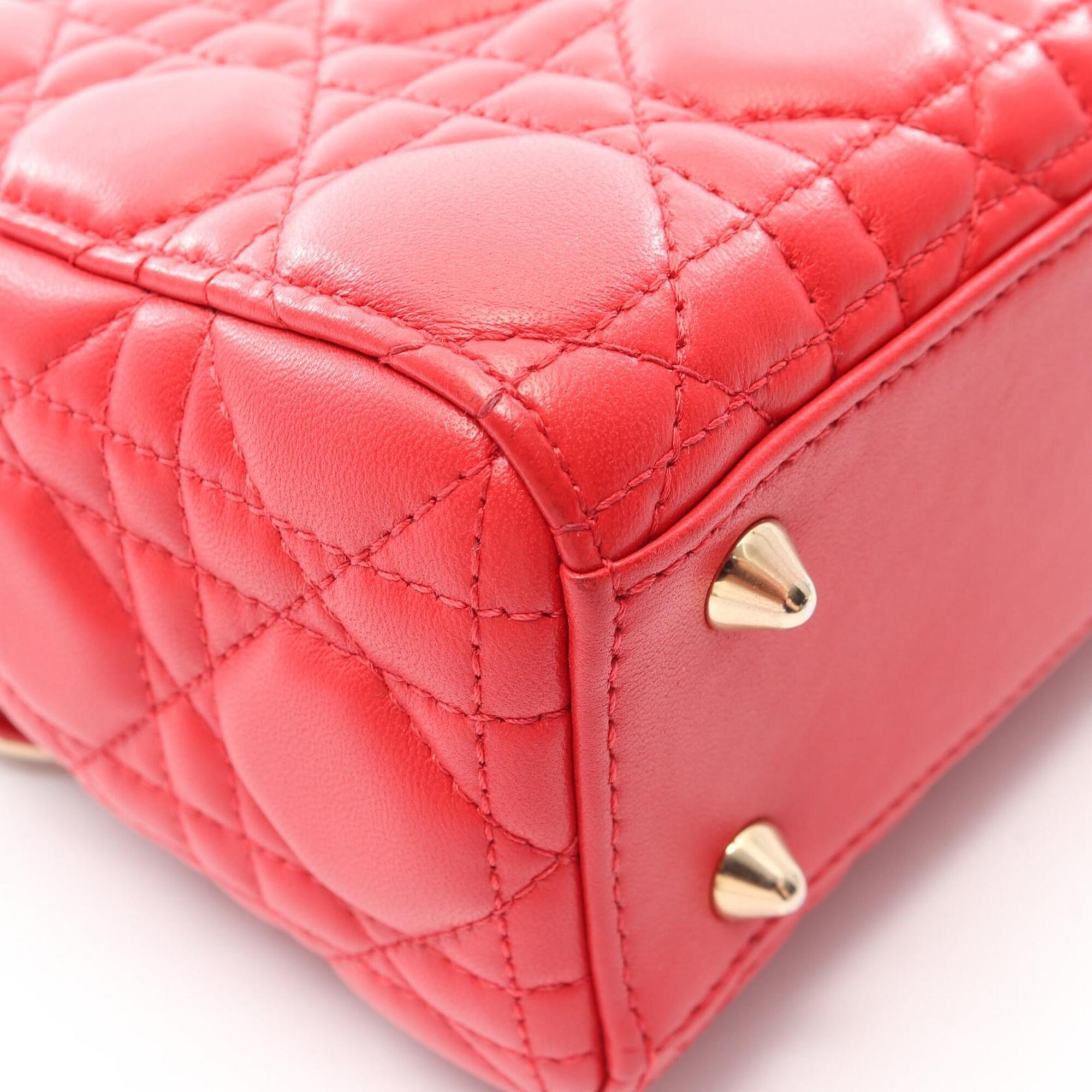 Christian Dior Red Color Leather Handbag (Pre-Owned)