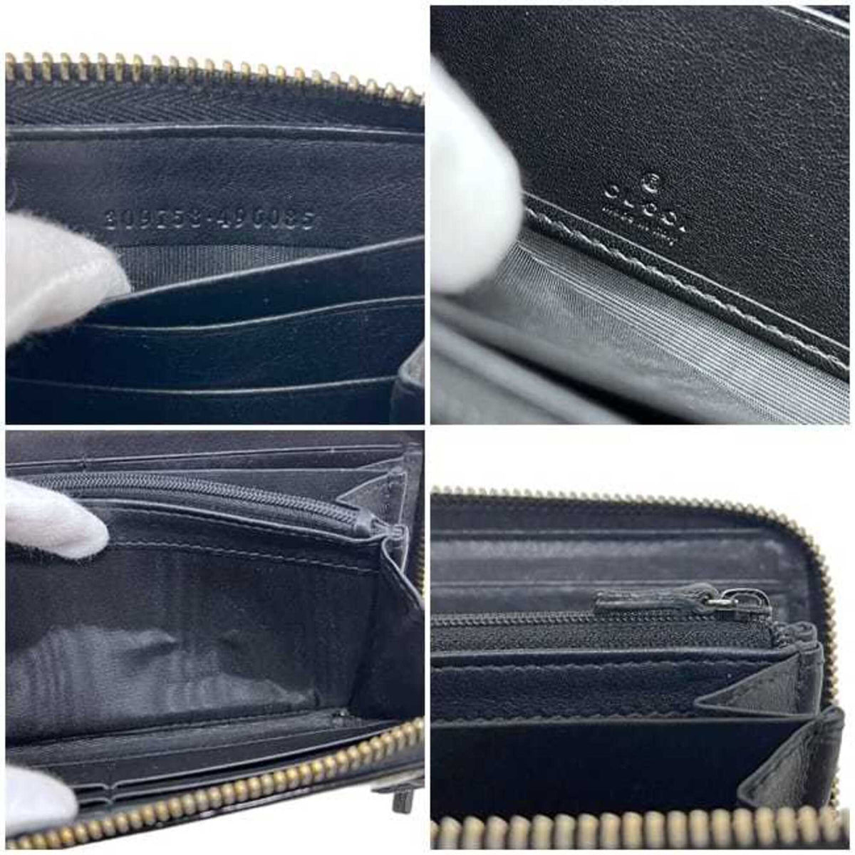 Gucci Black Patent Leather Long Wallet (Bi-Fold) (Pre-Owned)