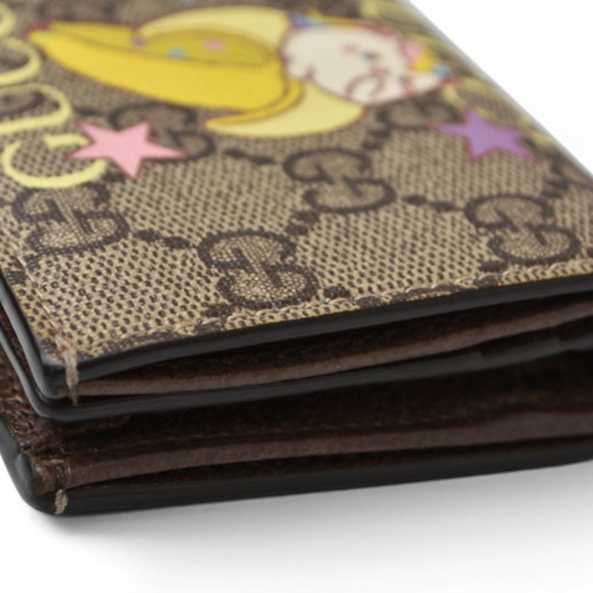 Gucci Gg Supreme Beige Brown Gg Supreme Canvas Wallet (Bi-Fold) (Pre-Owned)