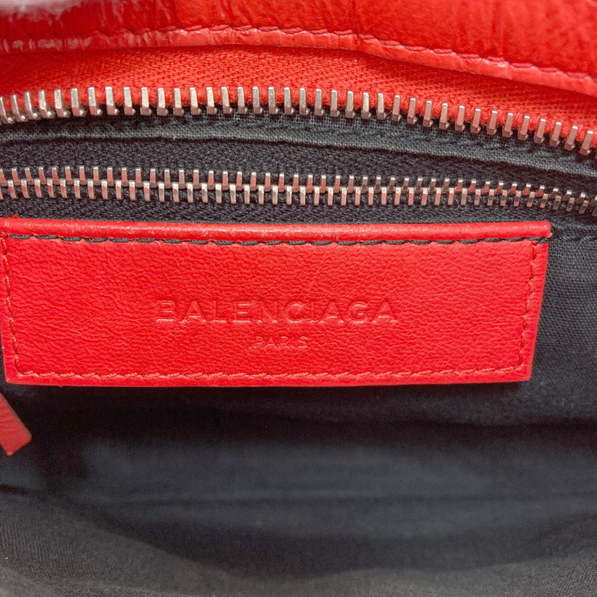 Balenciaga Red Color Leather Handbag (Pre-Owned)