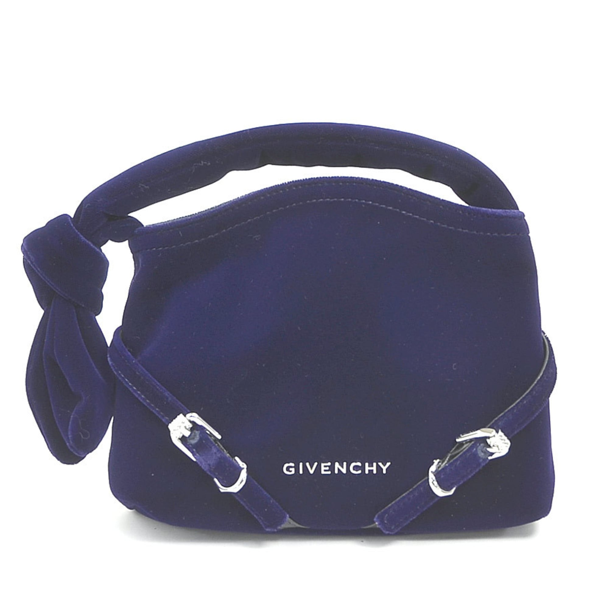 Givenchy Navy Velvet Handbag (Pre-Owned)