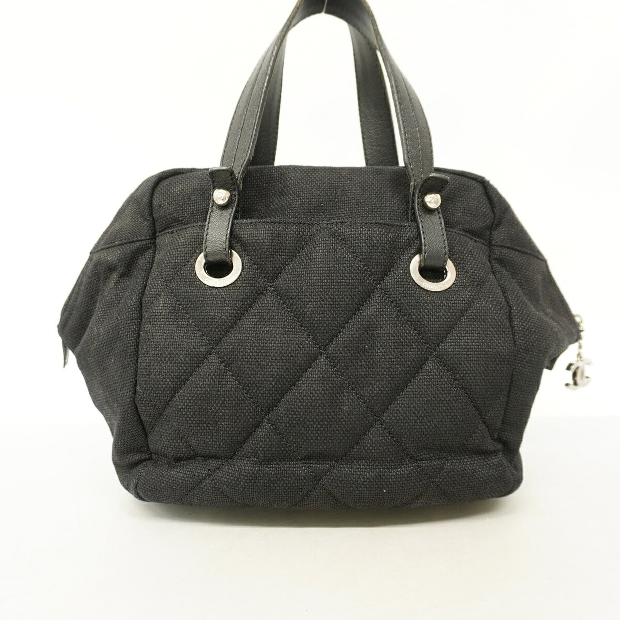 Chanel Black Tweed Tote Bag (Pre-Owned)