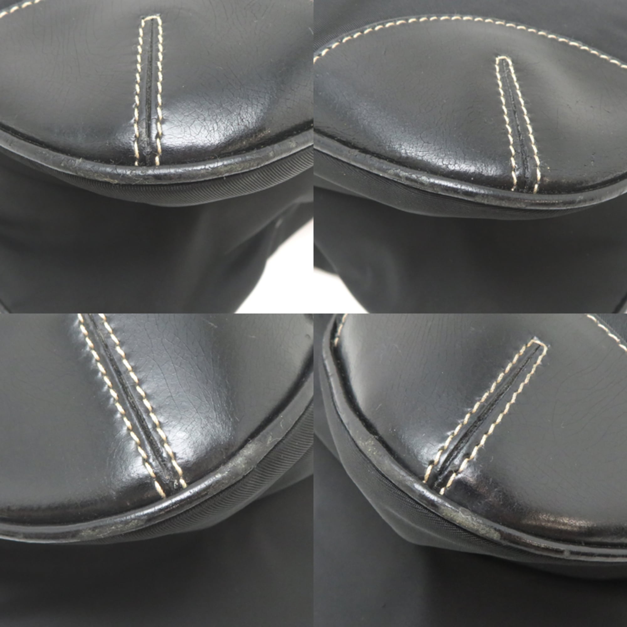 Prada Black Nylon Leather Shoulder Bag (Pre-Owned)