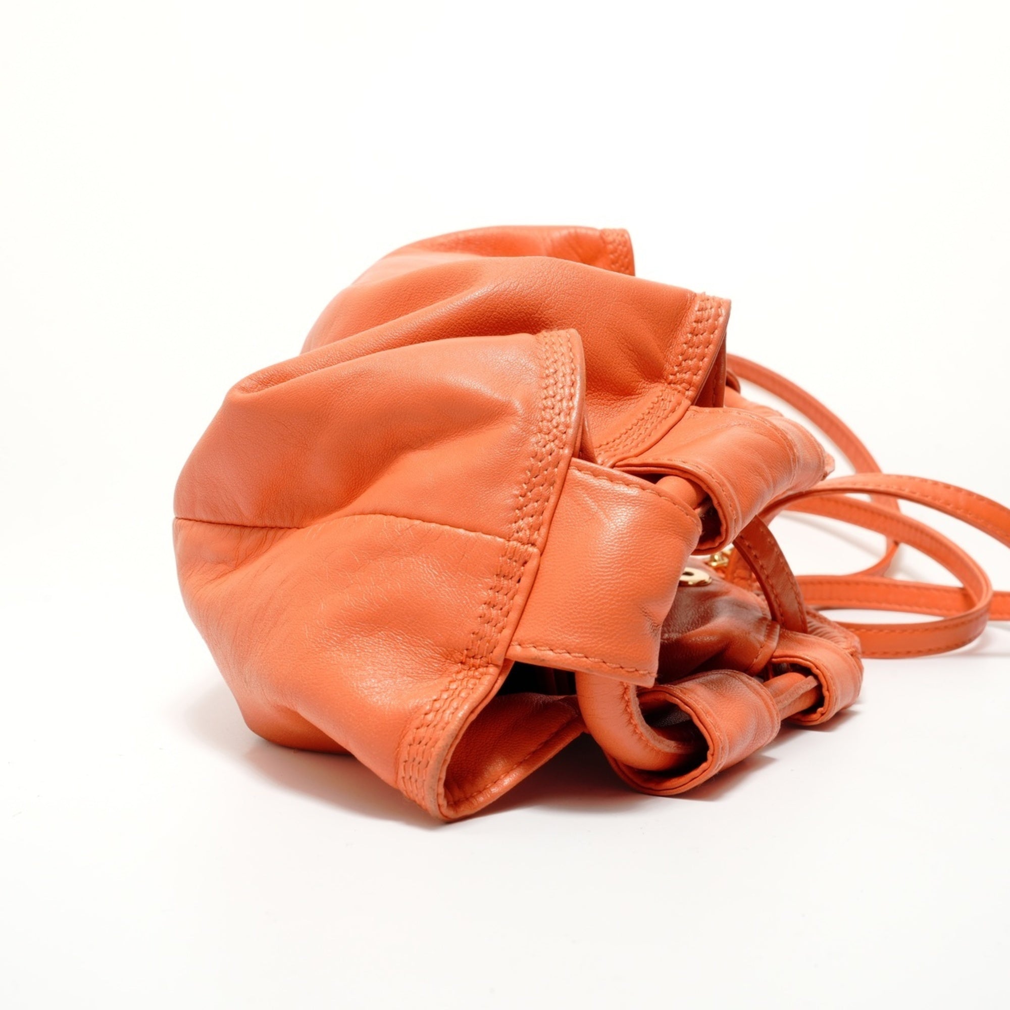Loewe Orange Leather Shoulder Bag (Pre-Owned)