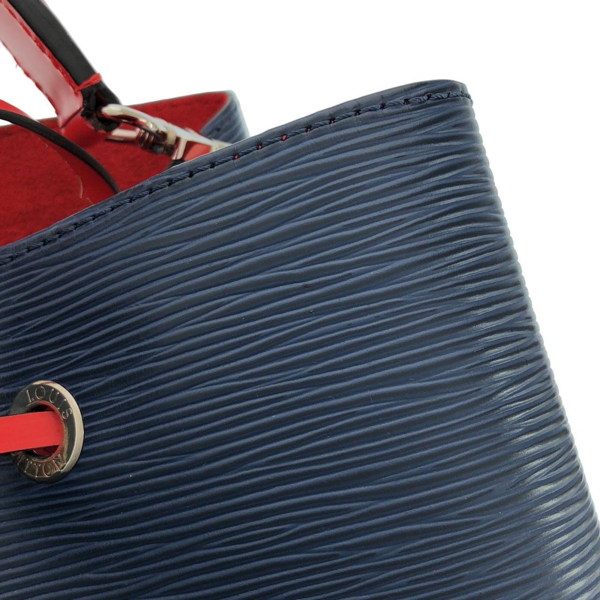Louis Vuitton Dark Blue Indigo Leather Shoulder Bag (Pre-Owned)