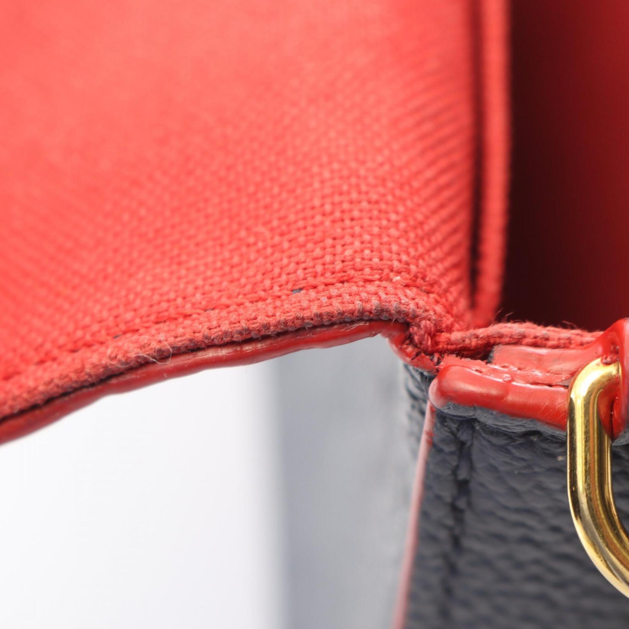 Louis Vuitton Marine Rouge Navy Red Color Leather Pochette Shoulder Bag (Pre-Owned)