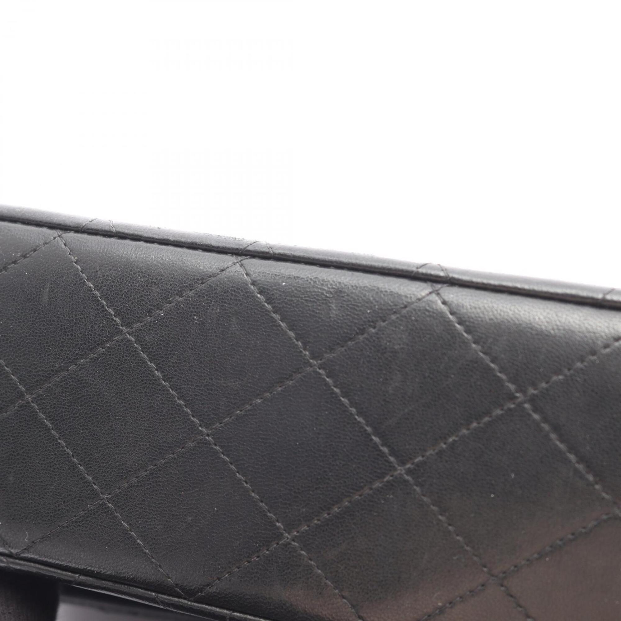 Chanel Black Leather Handbag Shoulder Bag (Pre-Owned)