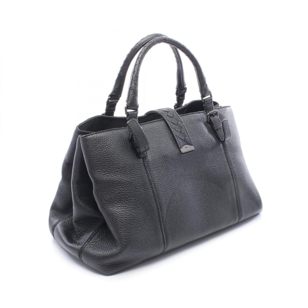 Bottega Veneta Black Leather Handbag (Pre-Owned)