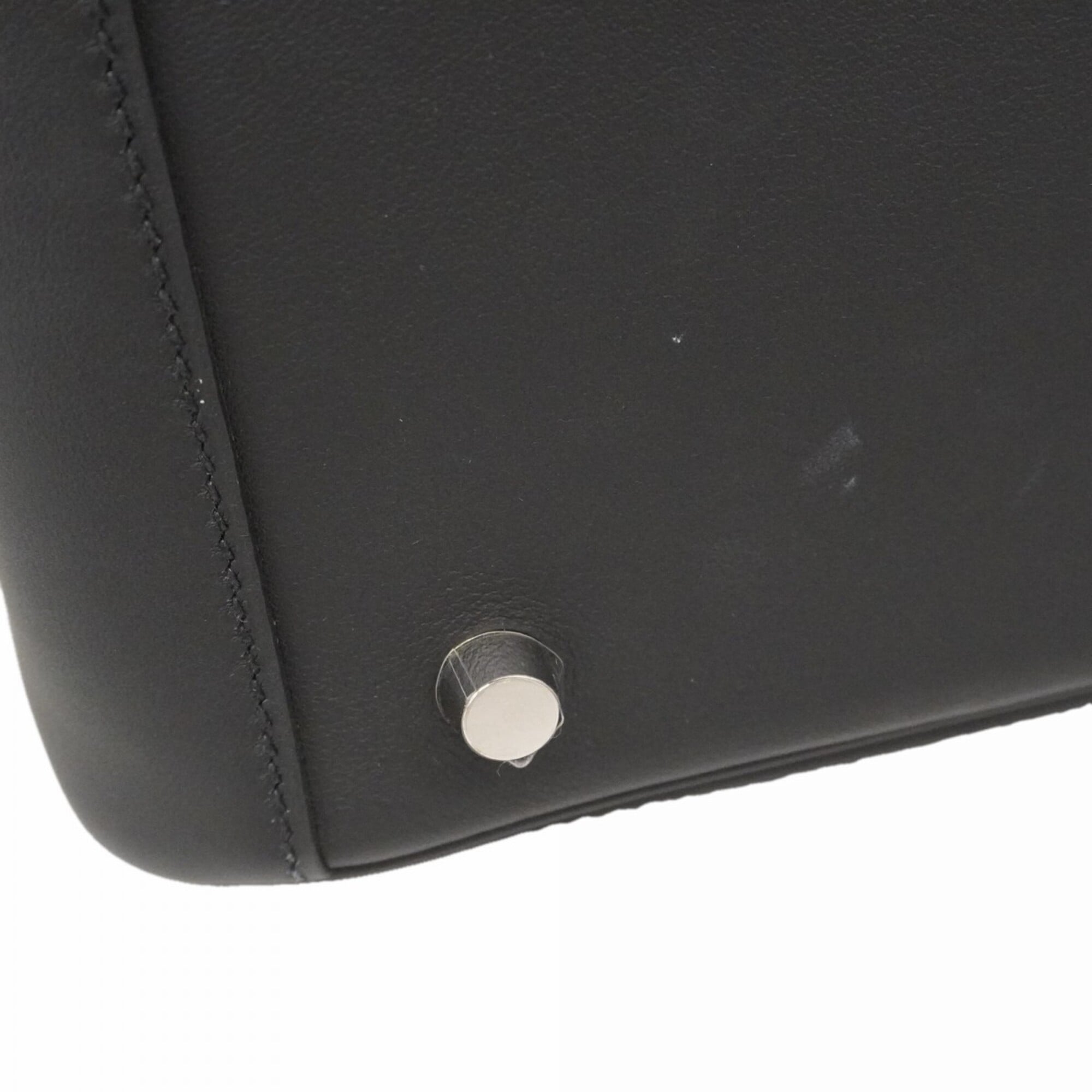 Hermes Black Swift Leather Handbag (Pre-Owned)