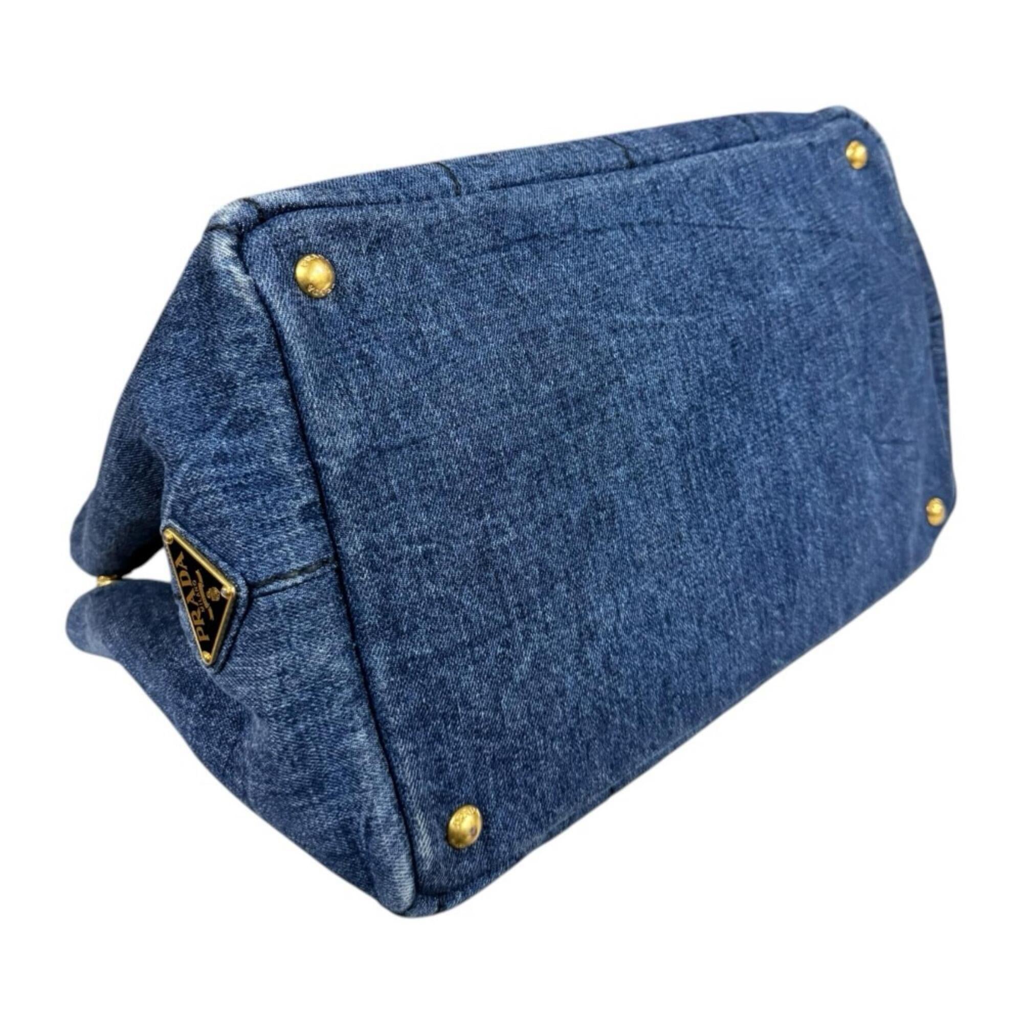 Prada Blue Denim Shoulder Bag (Pre-Owned)