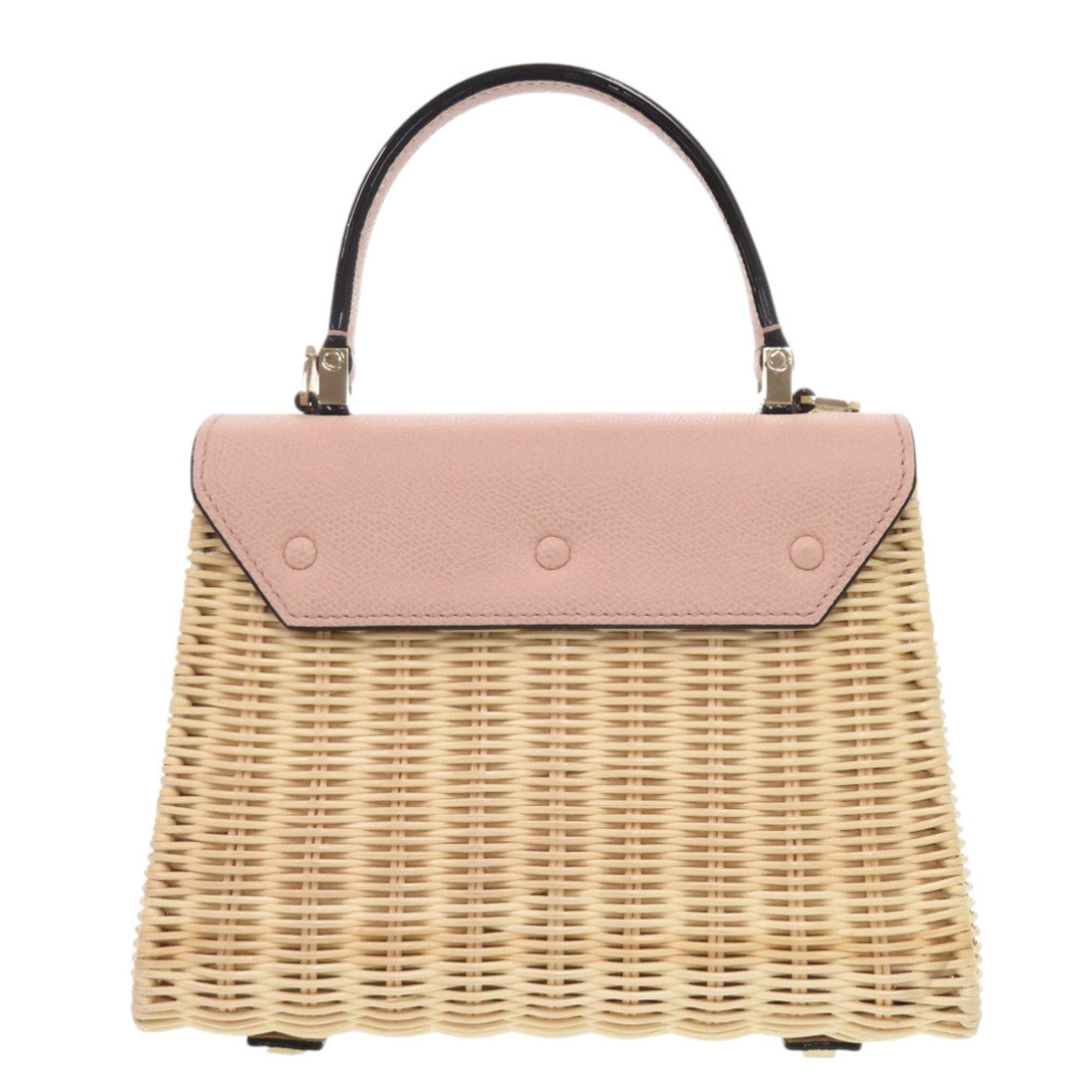 Valextra Beige Pink Leather Handbag (Pre-Owned)