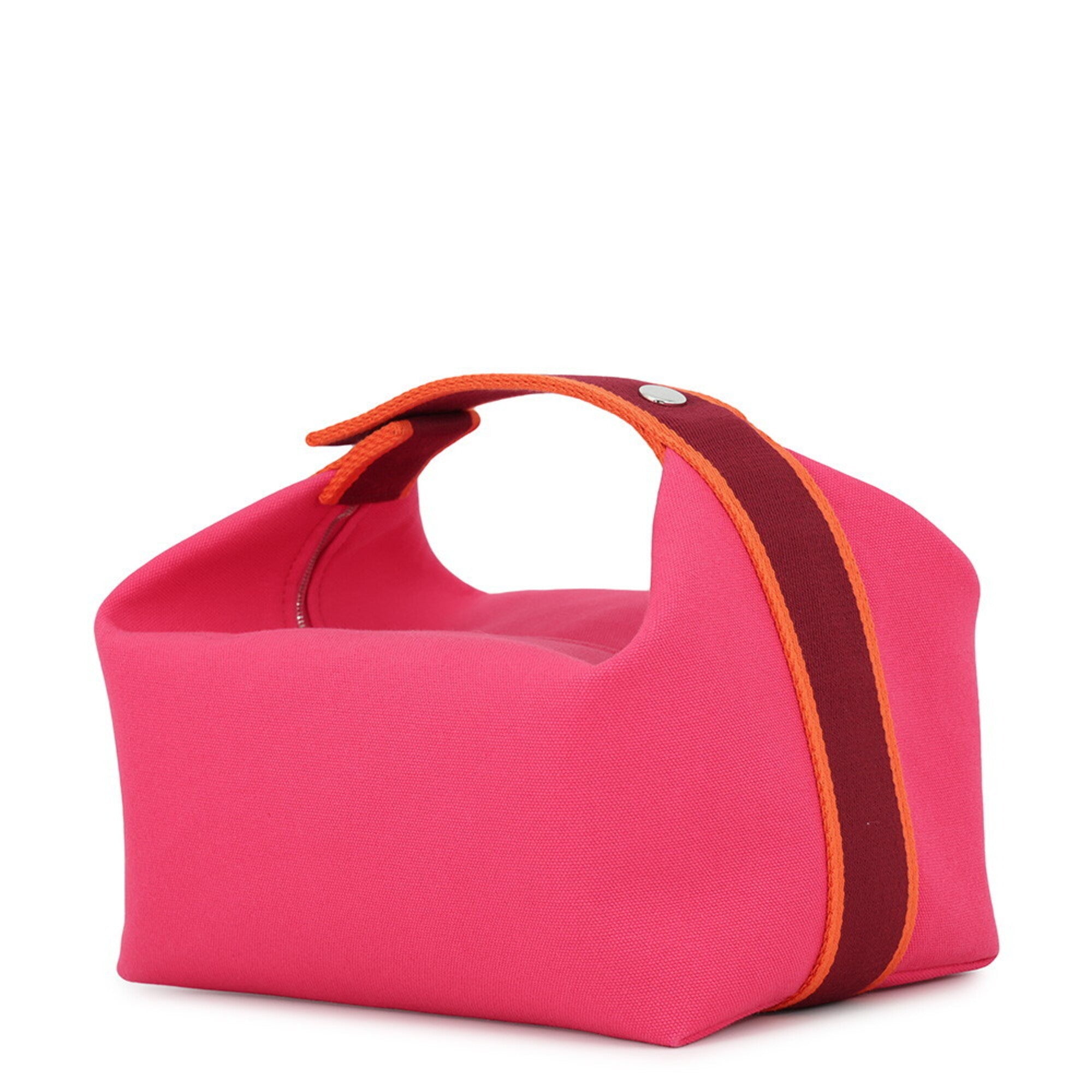 Hermes Red Color Canvas Handbag Pouch (Pre-Owned)