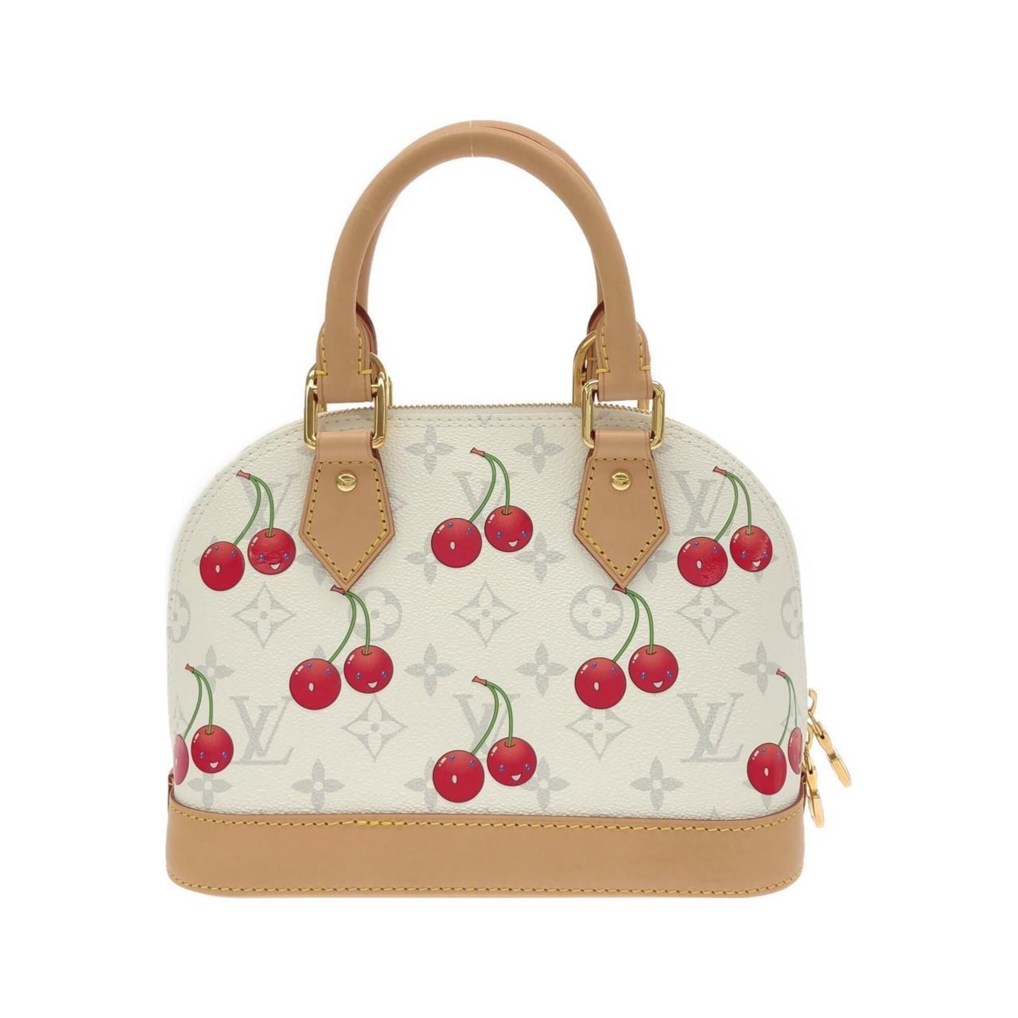 Louis Vuitton White Coated Canvas Handbag (Pre-Owned)