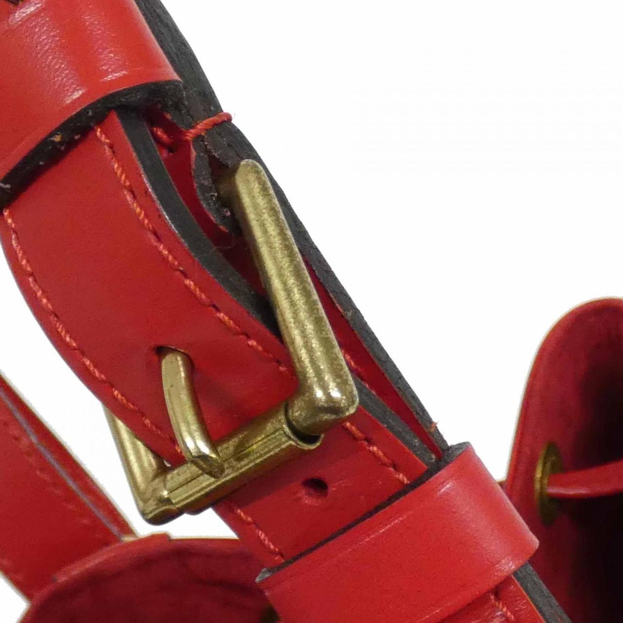 Louis Vuitton Red Color Leather Shoulder Bag (Pre-Owned)