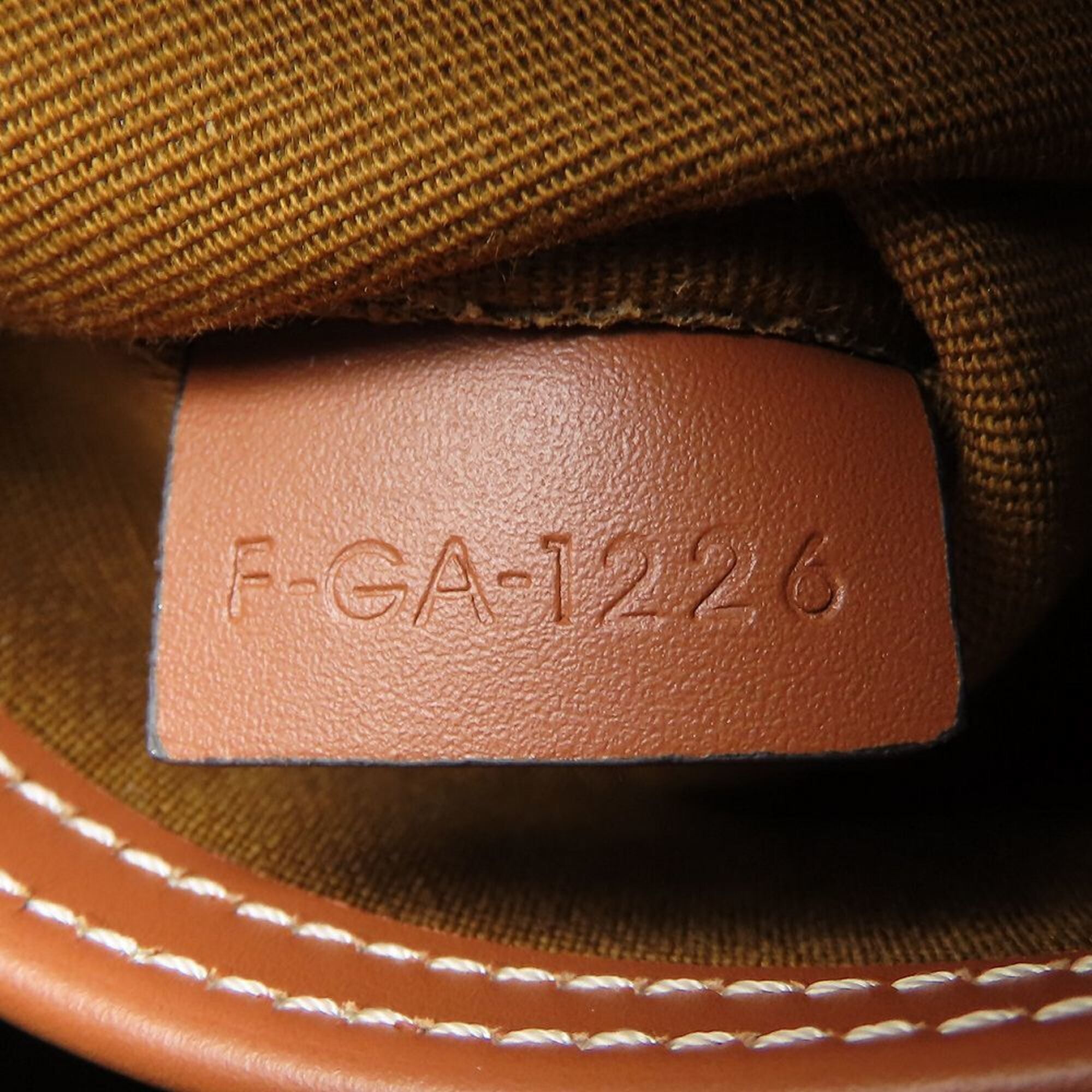 Celine Brown Leather Canvas Boston Bag Handbag (Pre-Owned)