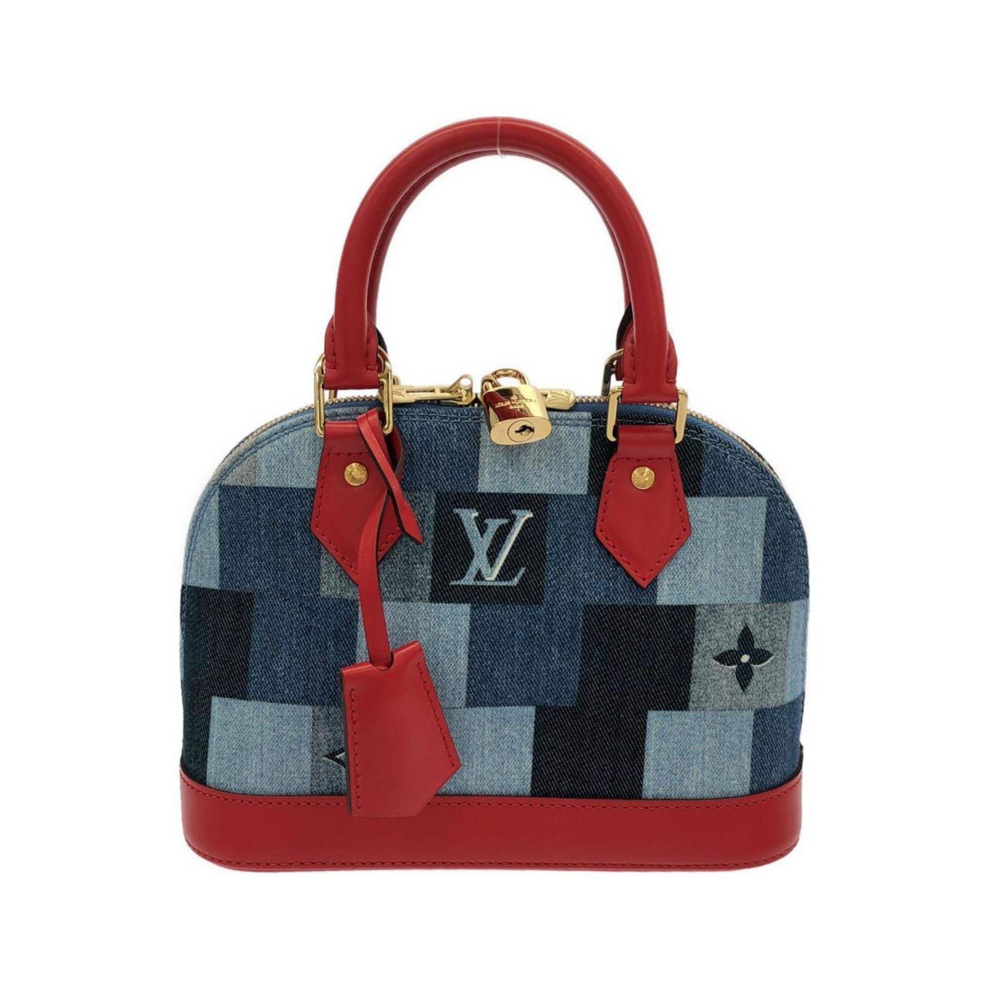 Louis Vuitton Rouge Denim Handbag (Pre-Owned)