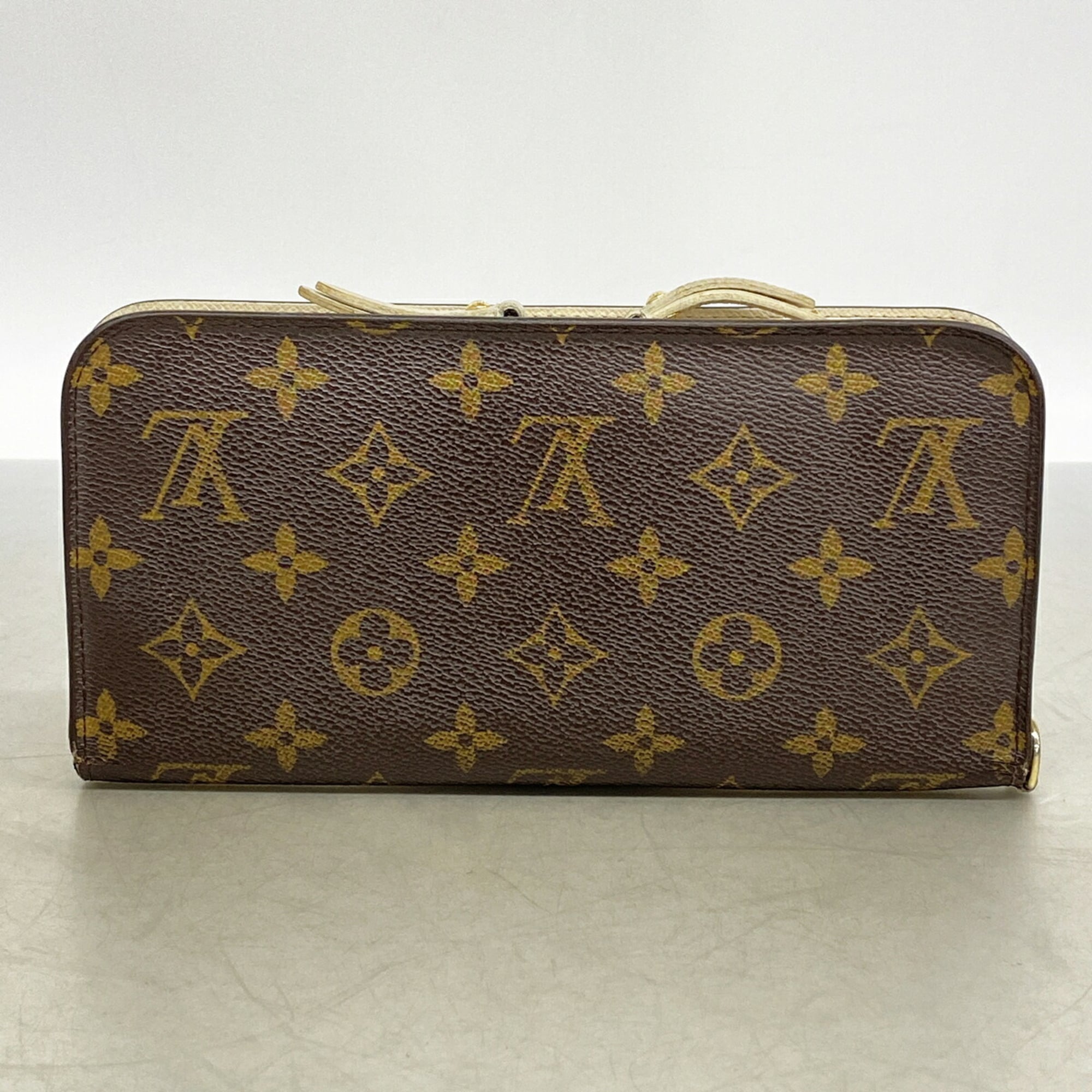 Louis Vuitton Brown Lv Off White Long Wallet (Bi-Fold) (Pre-Owned)