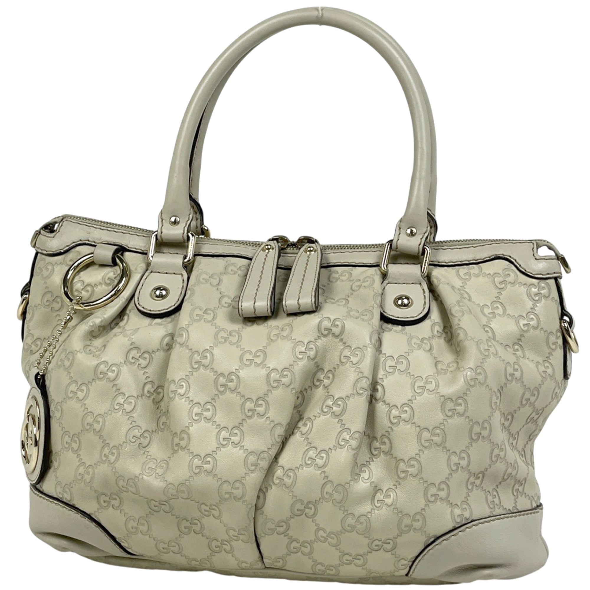 Gucci Ivory Leather Handbag (Pre-Owned)