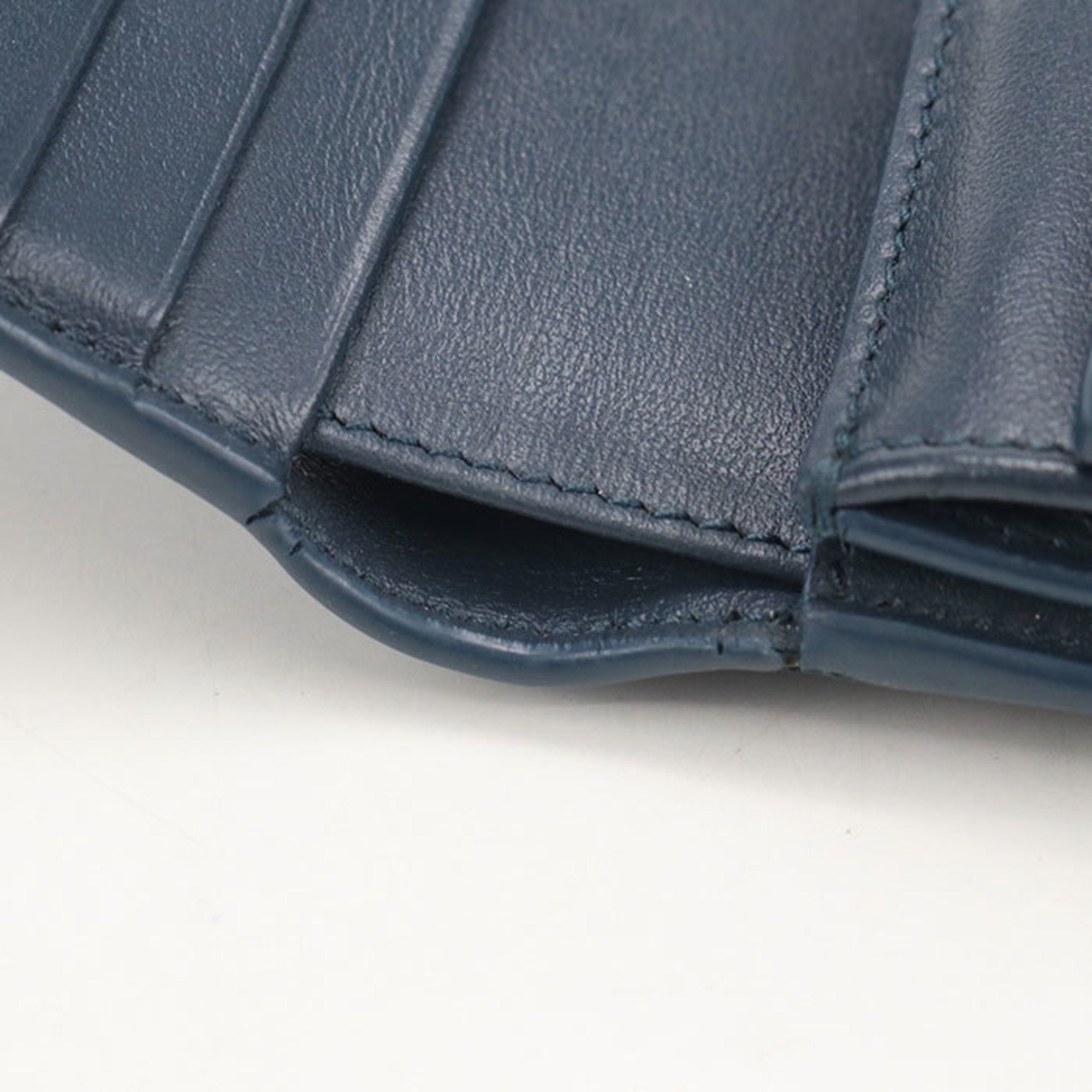 Celine Navy Leather Coin Purse/Coin Case (Pre-Owned)
