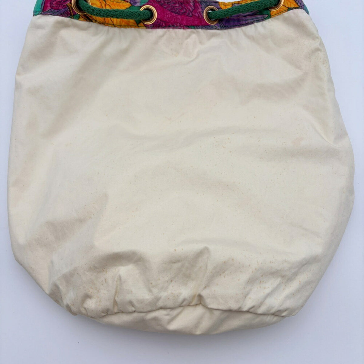 Hermes Green Pink Yellow Cotton Shoulder Bag (Pre-Owned)