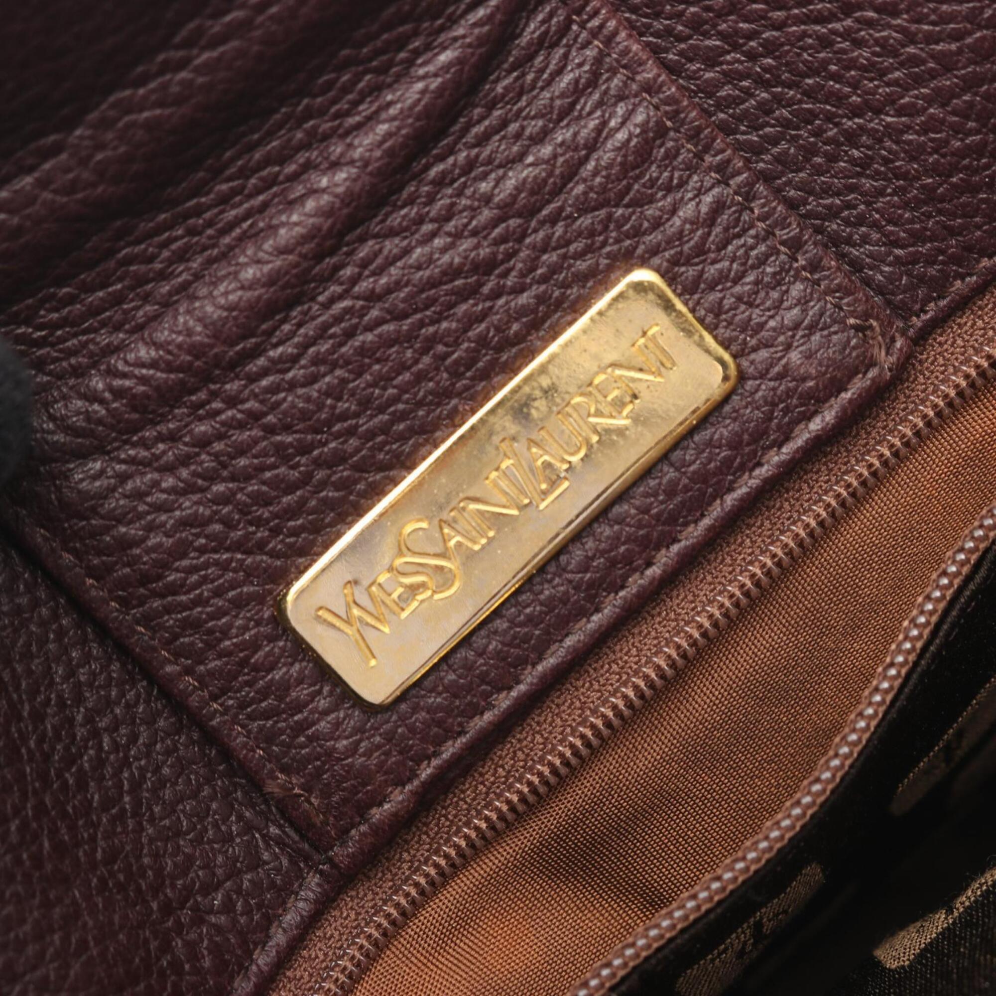 Yves Saint Laurent Bordeaux Leather Handbag (Pre-Owned)