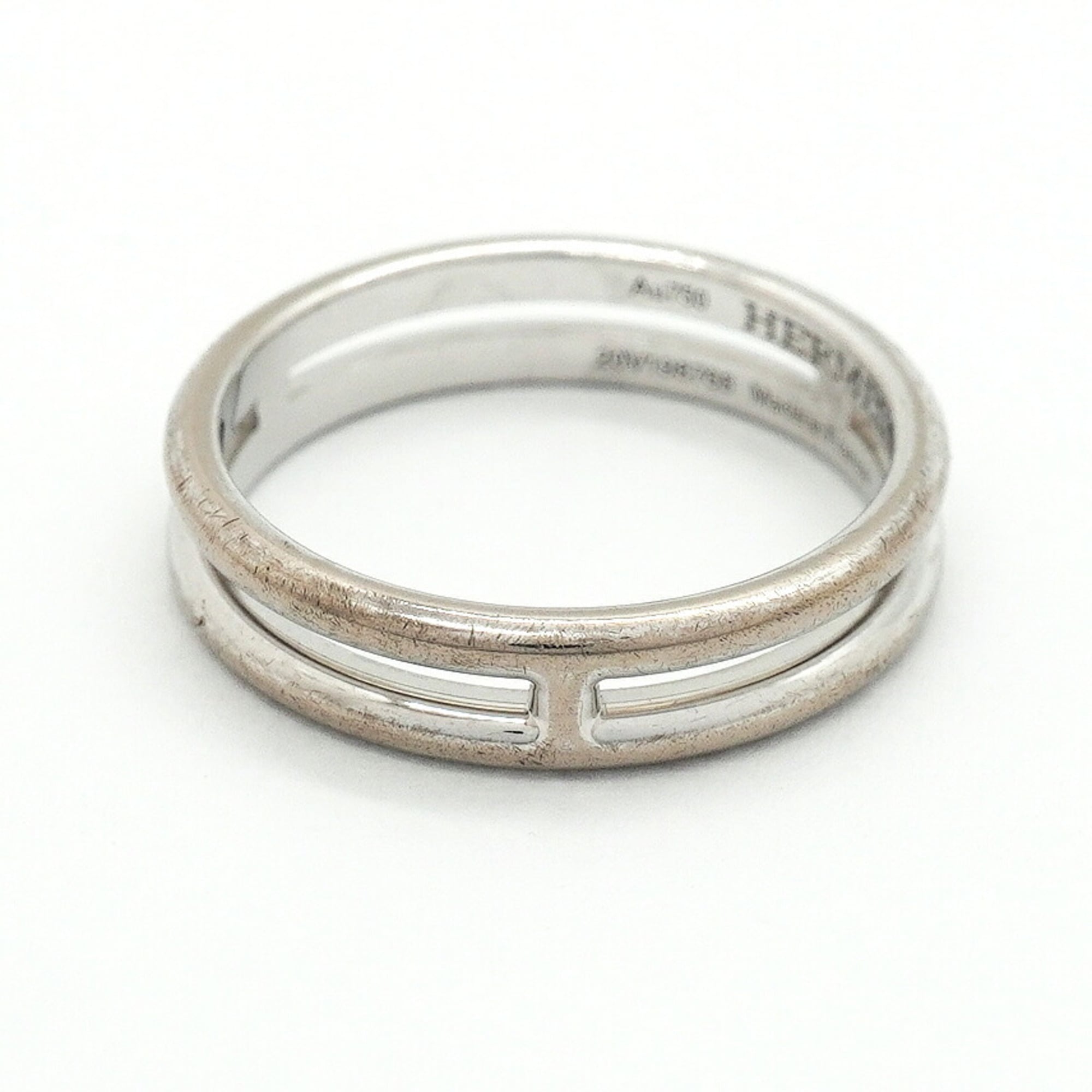 Hermes White Gold (18K) Band Ring (Pre-Owned)