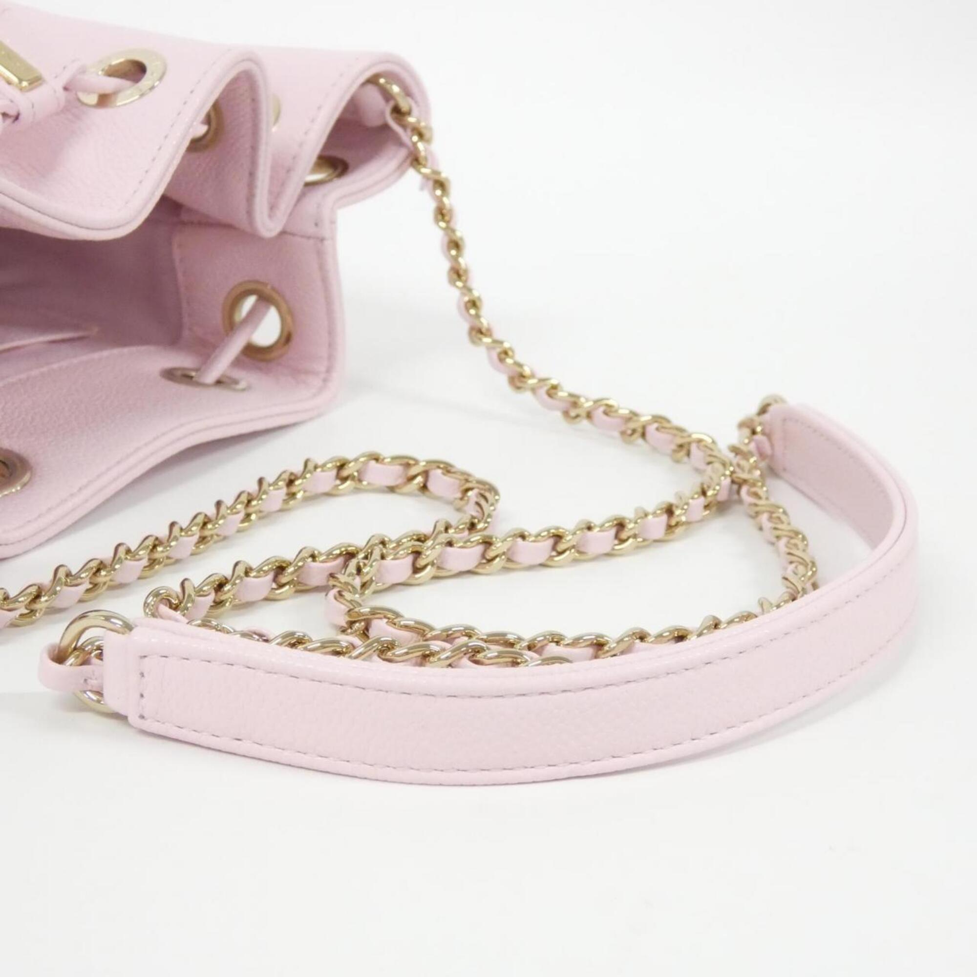 Chanel Pink Grained Calfskin Shoulder Bag (Pre-Owned)
