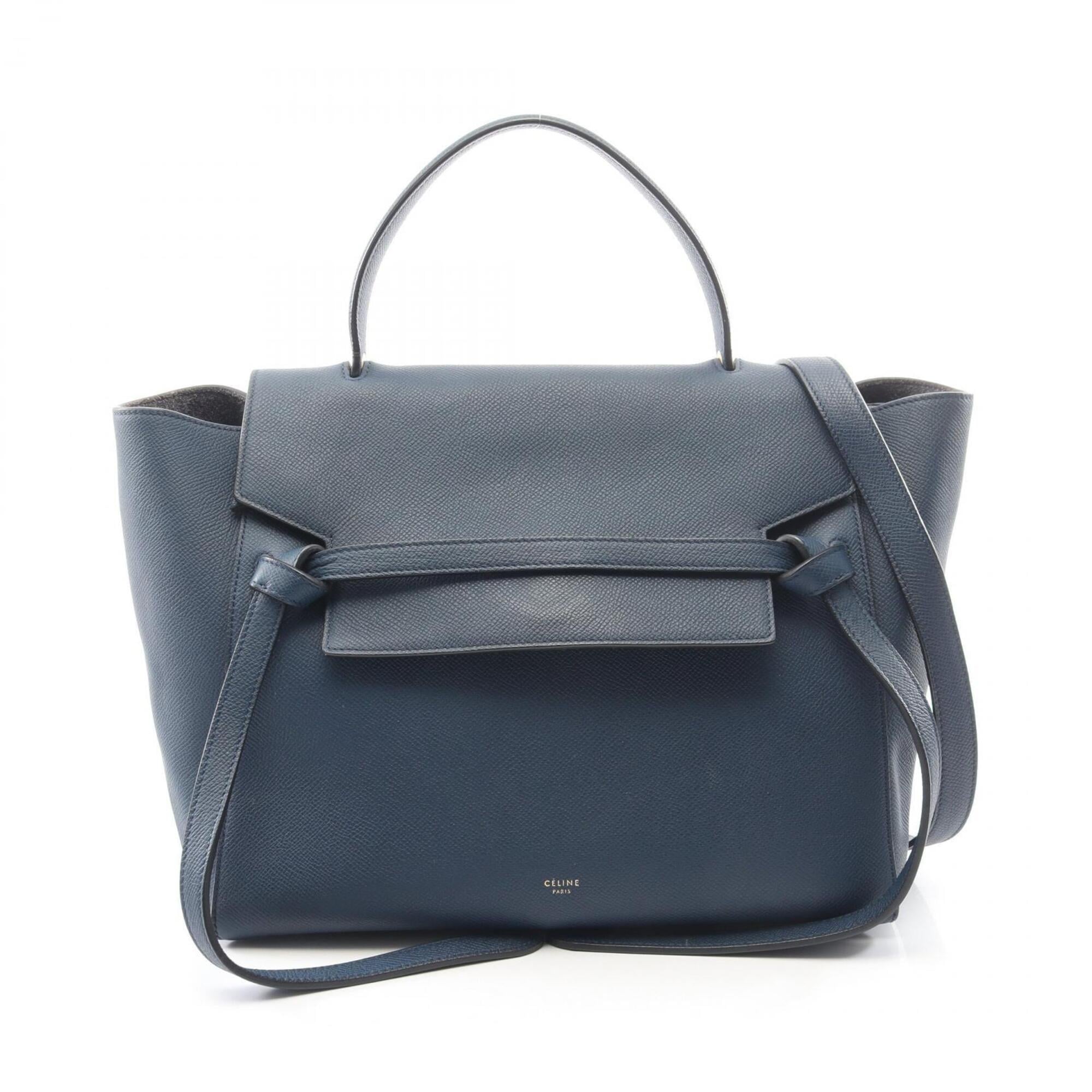 Celine Navy Leather Handbag (Pre-Owned)