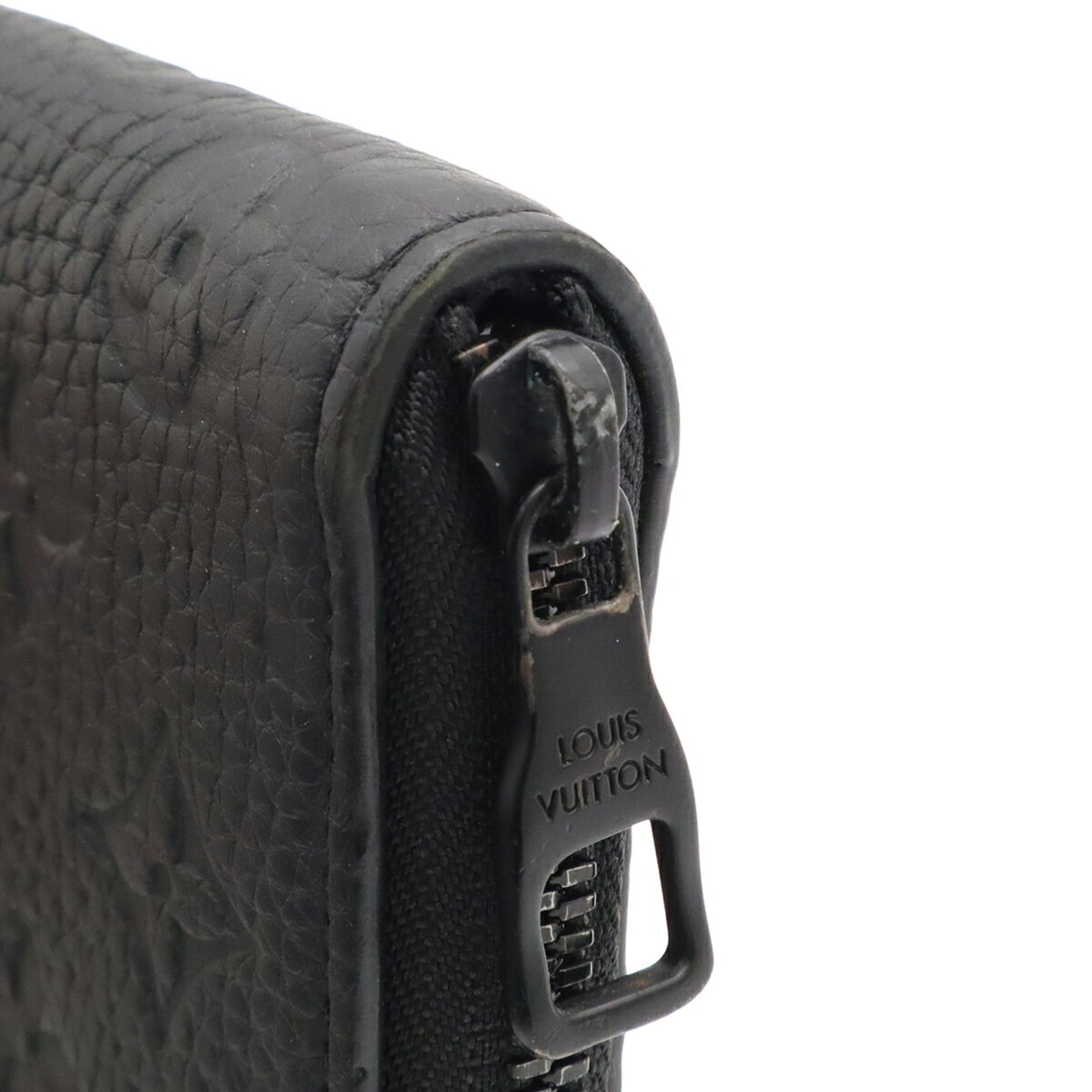 Louis Vuitton Black Noir Leather Coin Purse/Coin Case (Pre-Owned)