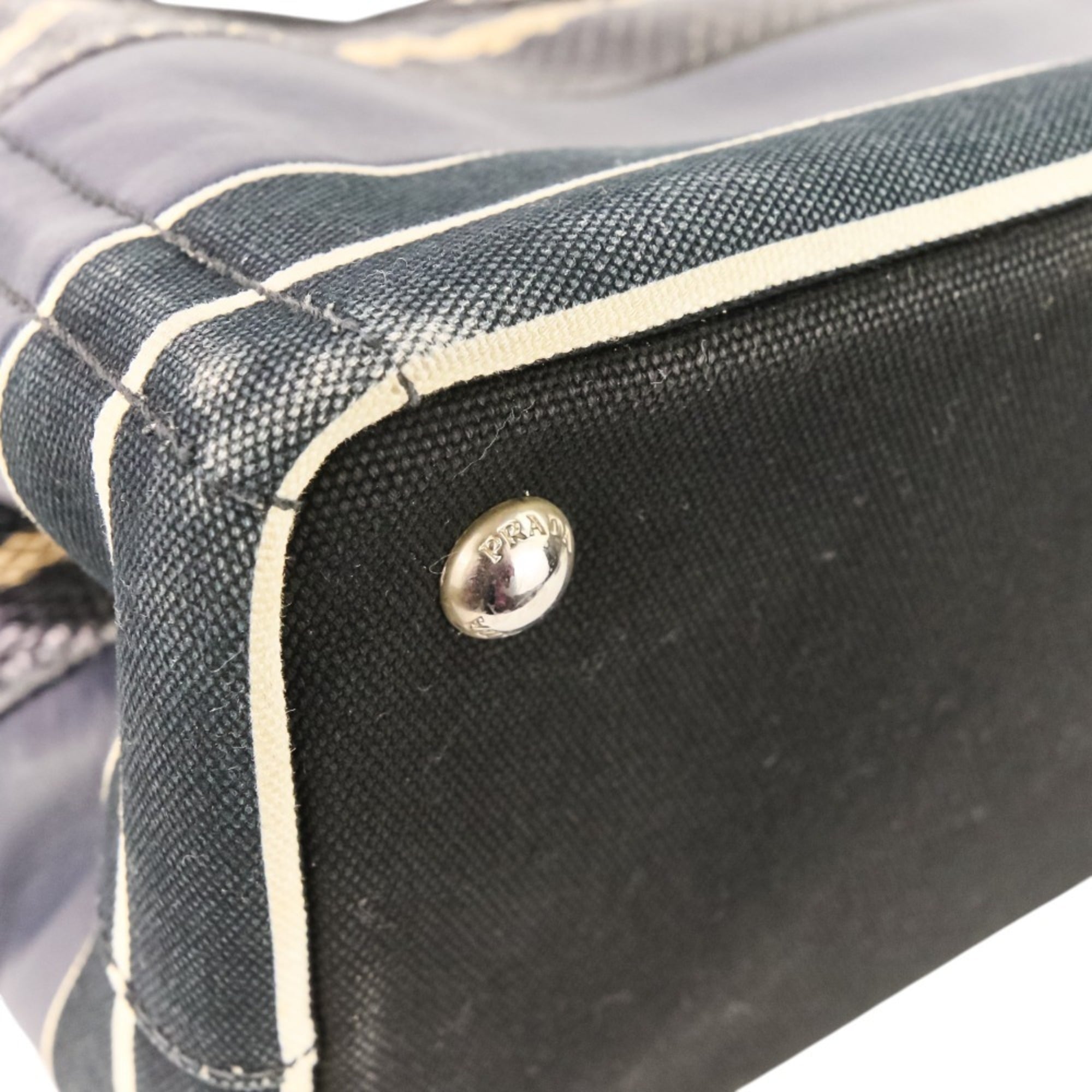 Prada Black Navy Handbag Shoulder Bag (Pre-Owned)