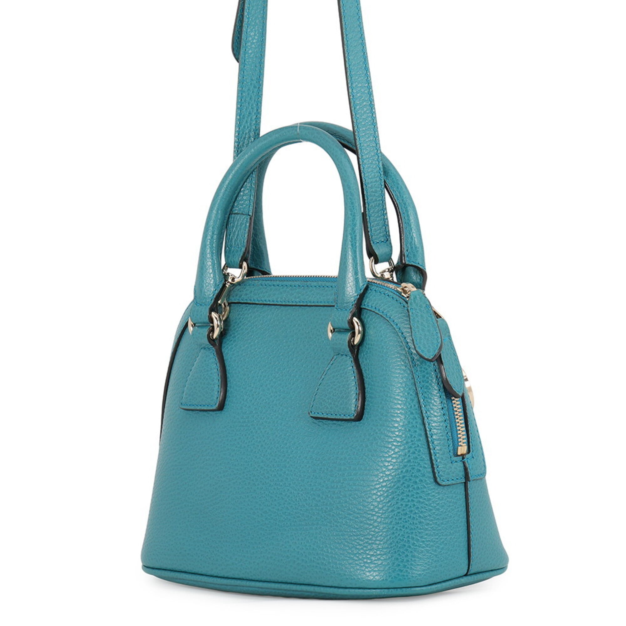 Gucci Turquoise Leather Handbag Shoulder Bag (Pre-Owned)