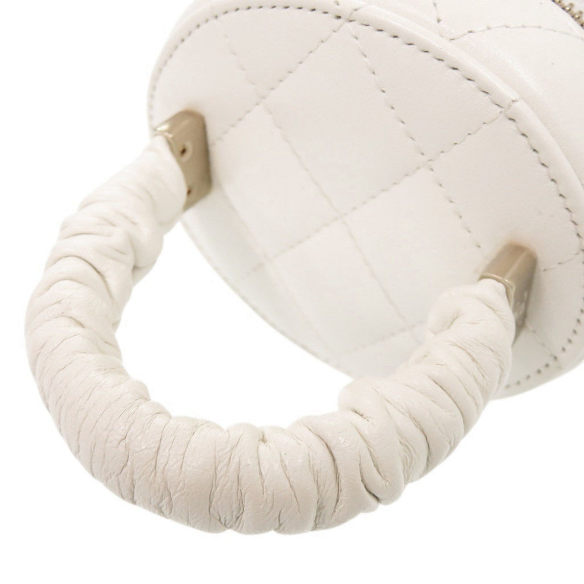 Chanel White Leather Vanity Bag (Pre-Owned)