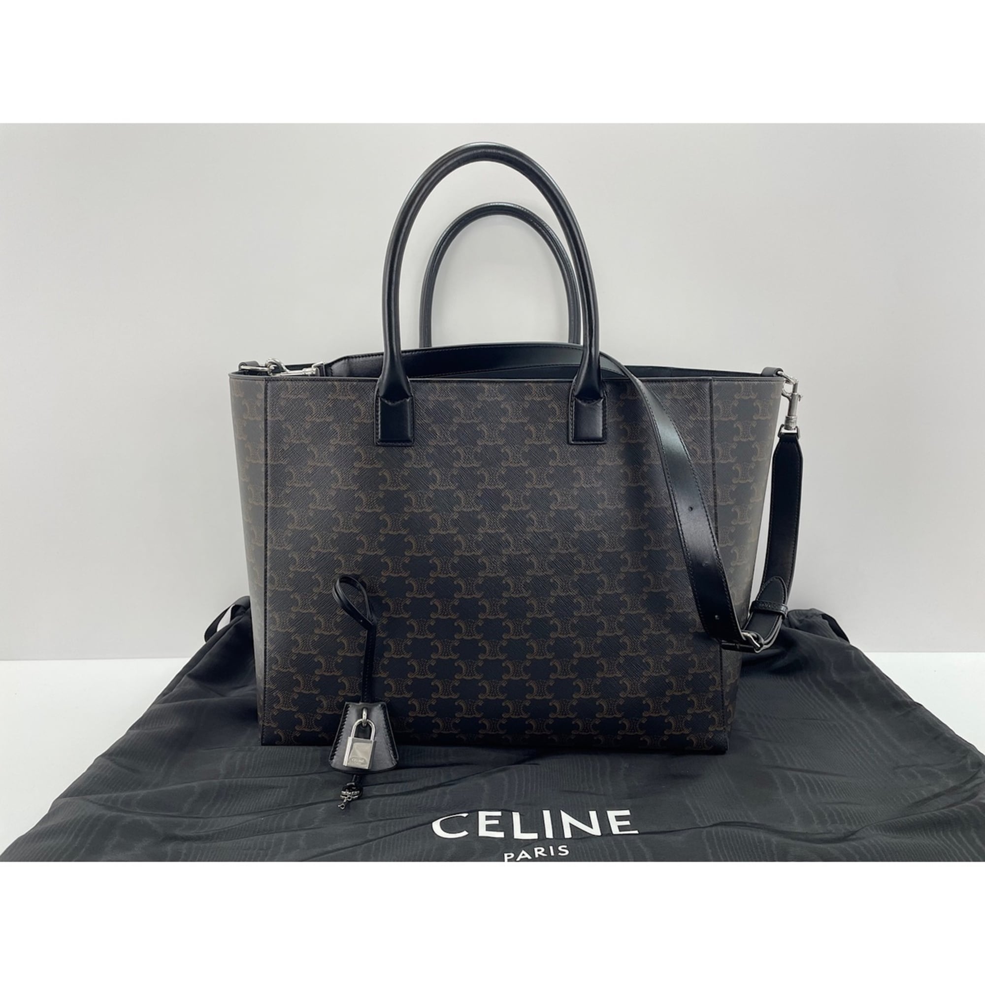 Celine Black Pvc Tote Bag (Pre-Owned)