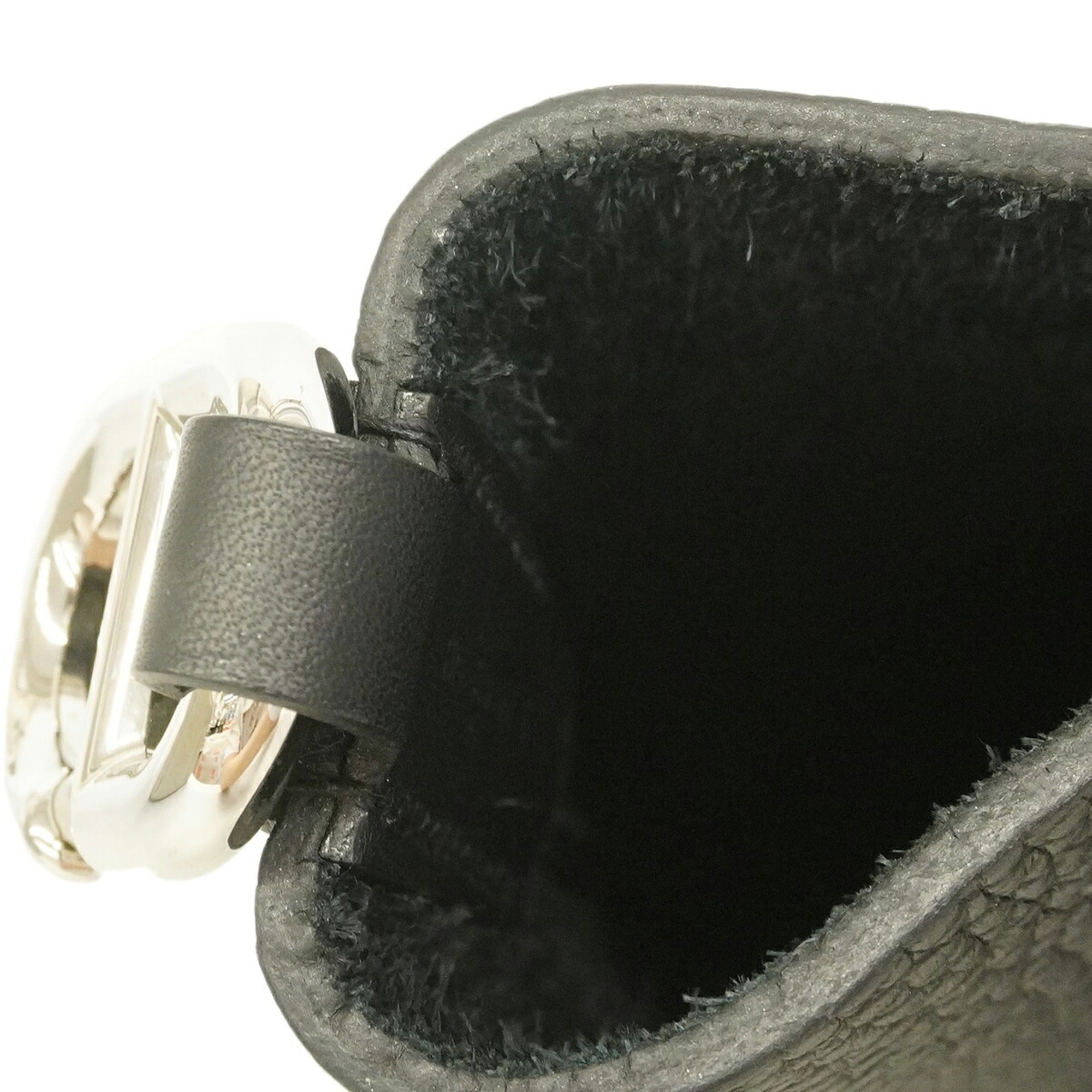 Hermes Black Taurillon Clemence Leather Handbag (Pre-Owned)