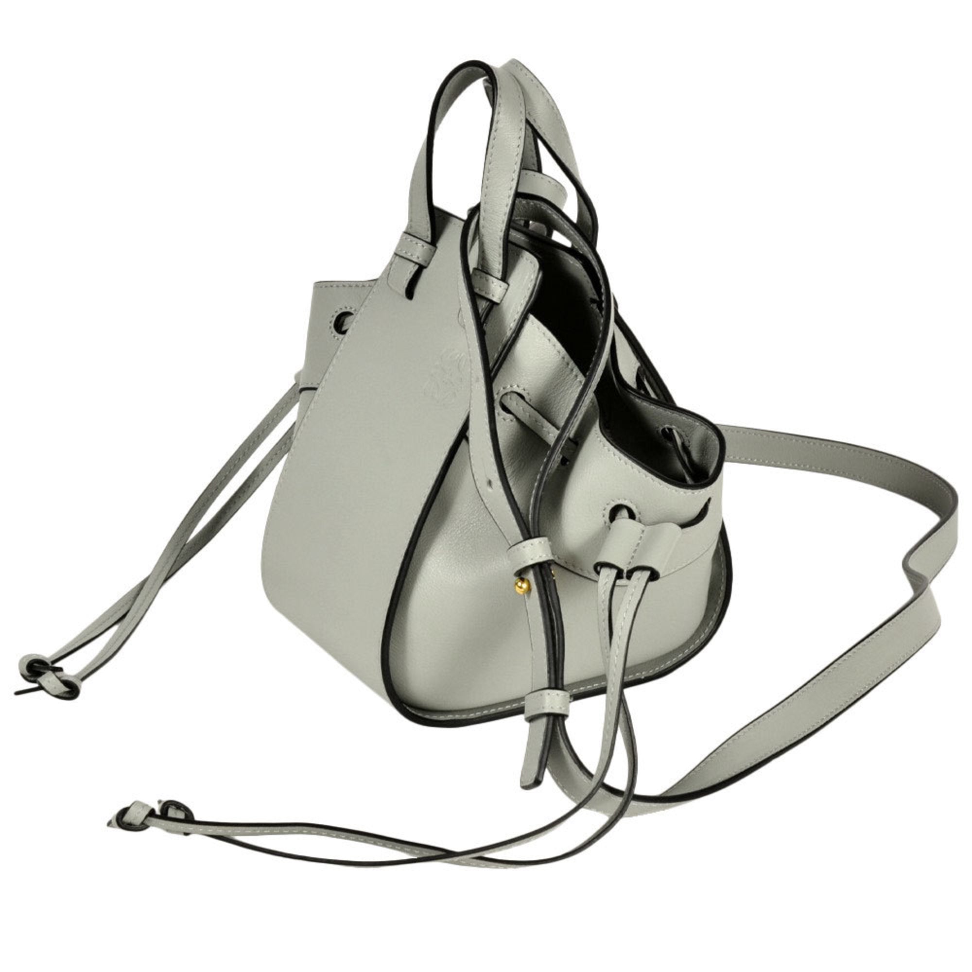 Loewe Hammock Gray Leather Shoulder Bag (Pre-Owned)
