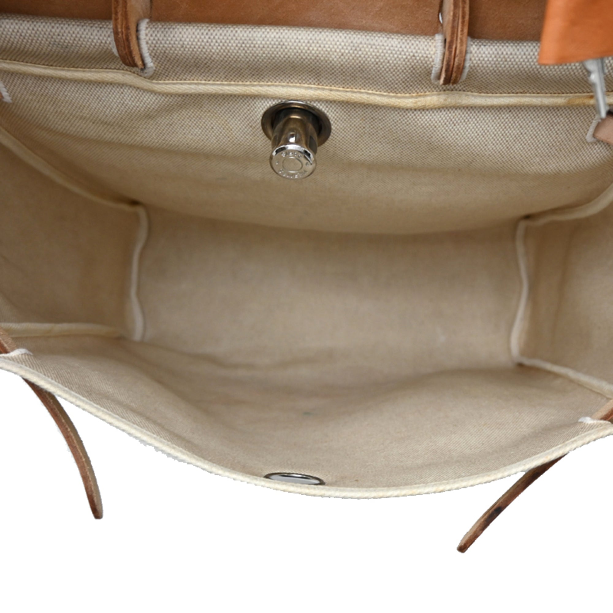 Hermes Beige Natural Toile H Handbag (Pre-Owned)