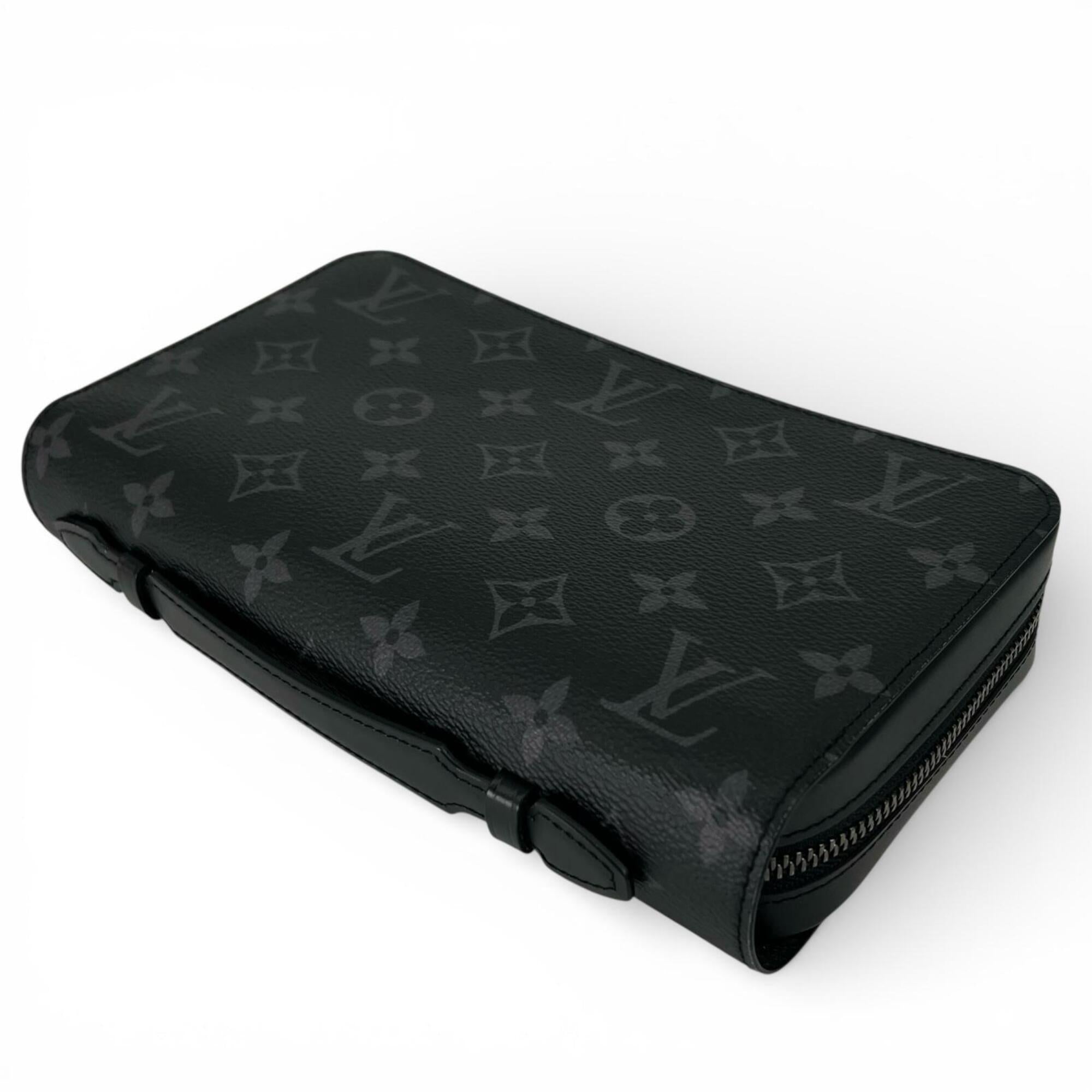 Louis Vuitton Black Monogram Eclipse Long Wallet (Bi-Fold) (Pre-Owned)